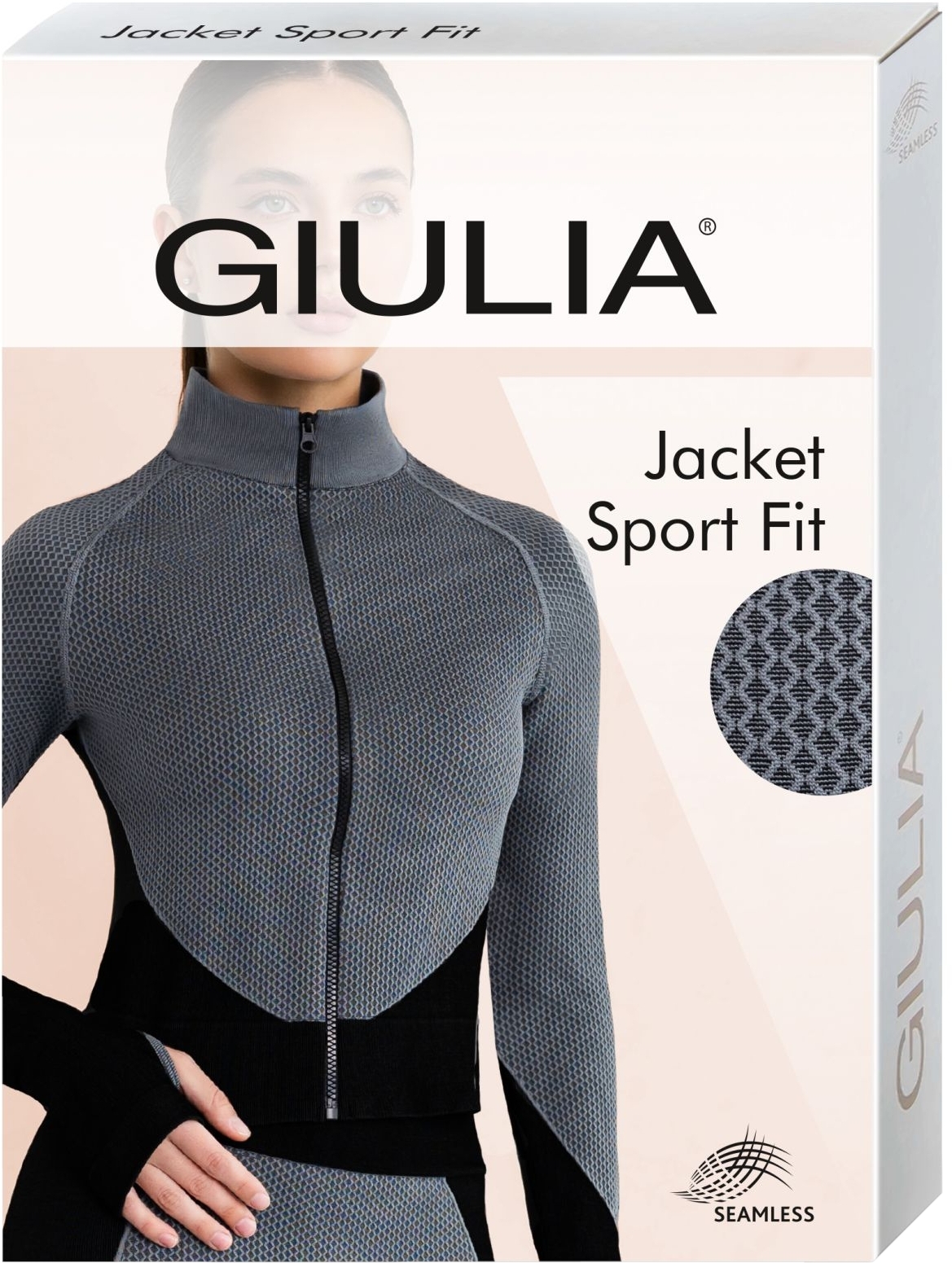 Лонгслів спортивний жіночий Giulia 7613 Sport Fit L/XL сірийфото