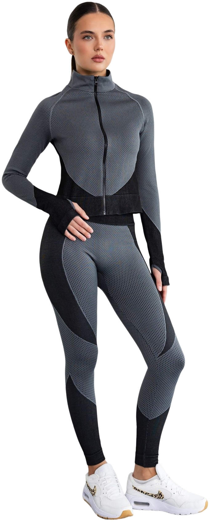 Легинсы женские Giulia 7614 Sport Fit S/M серые фото 3