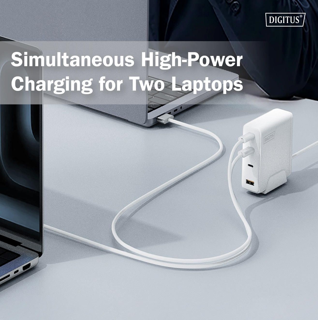 Зарядний пристрій DIGITUS GaN 3хUSB-C 1хUSB-A 140W (DA-10305)фото