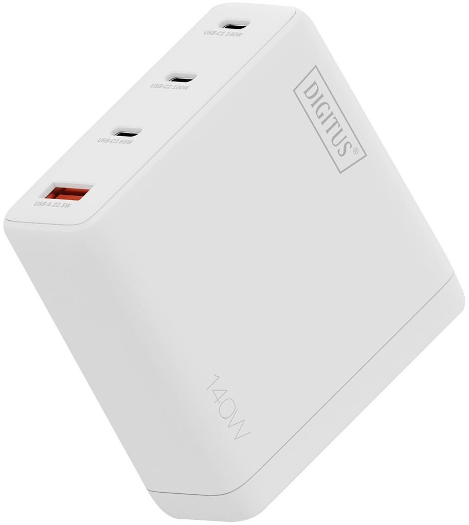 Зарядний пристрій DIGITUS GaN 3хUSB-C 1хUSB-A 140W (DA-10305)фото