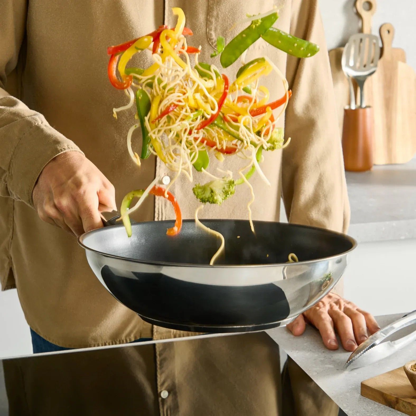 Сковорода ВОК Tefal Emotion+, 28 см (E3271944) фото 