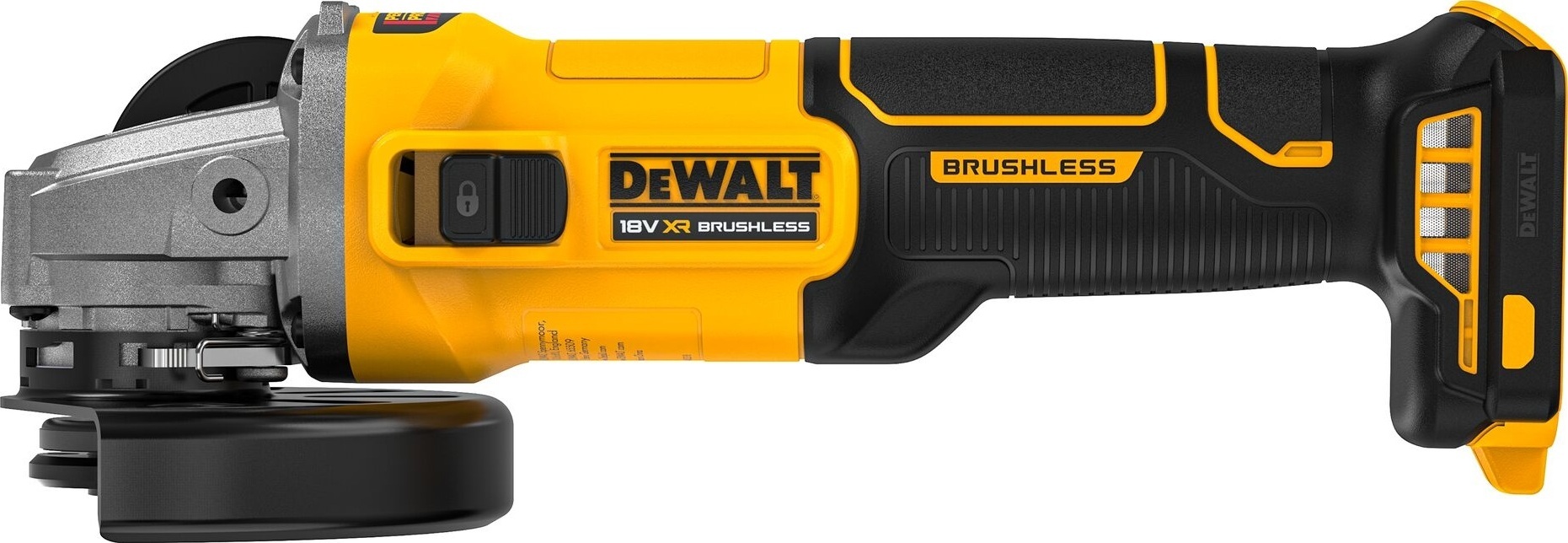 Шлифмашина угловая аккумуляторная DeWALT XR Li-lon 18В (без АКБ и ЗУ), (DCG407NT) фото 
