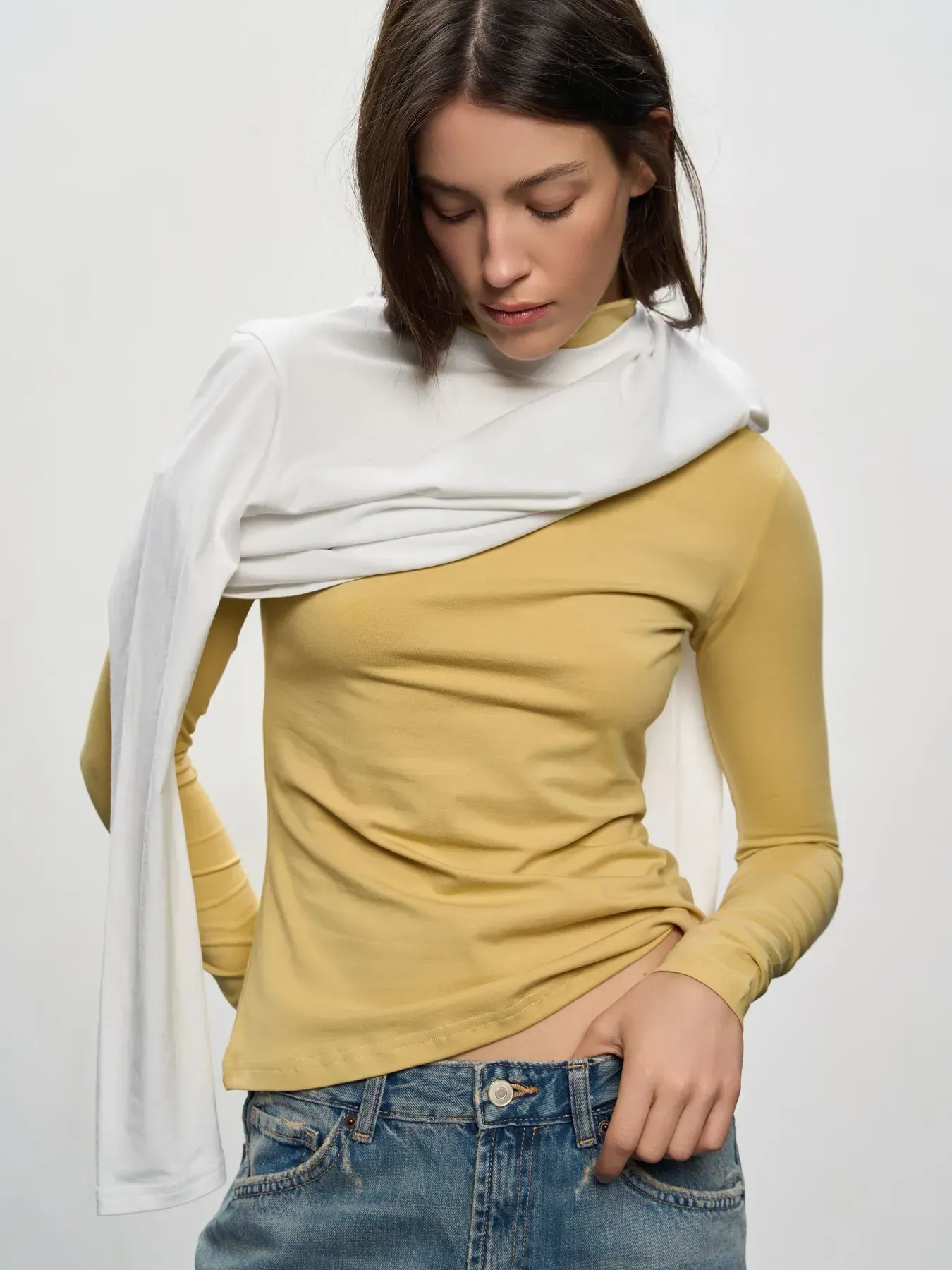 Водолазка женская Roza 240402 2XL бежевая фото 