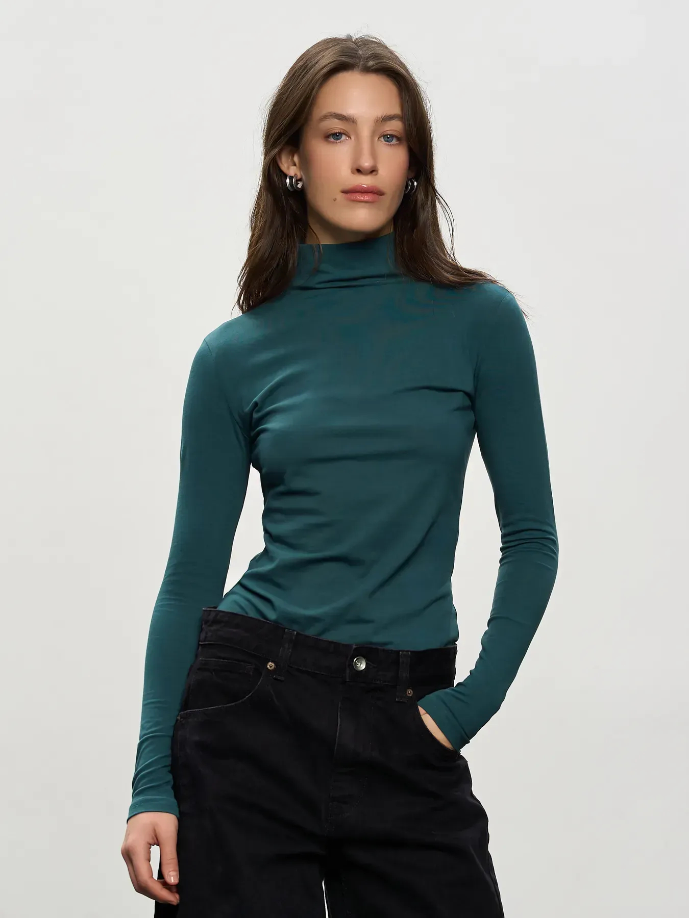 Водолазка женская Roza 240402 XL сине-зеленая фото 