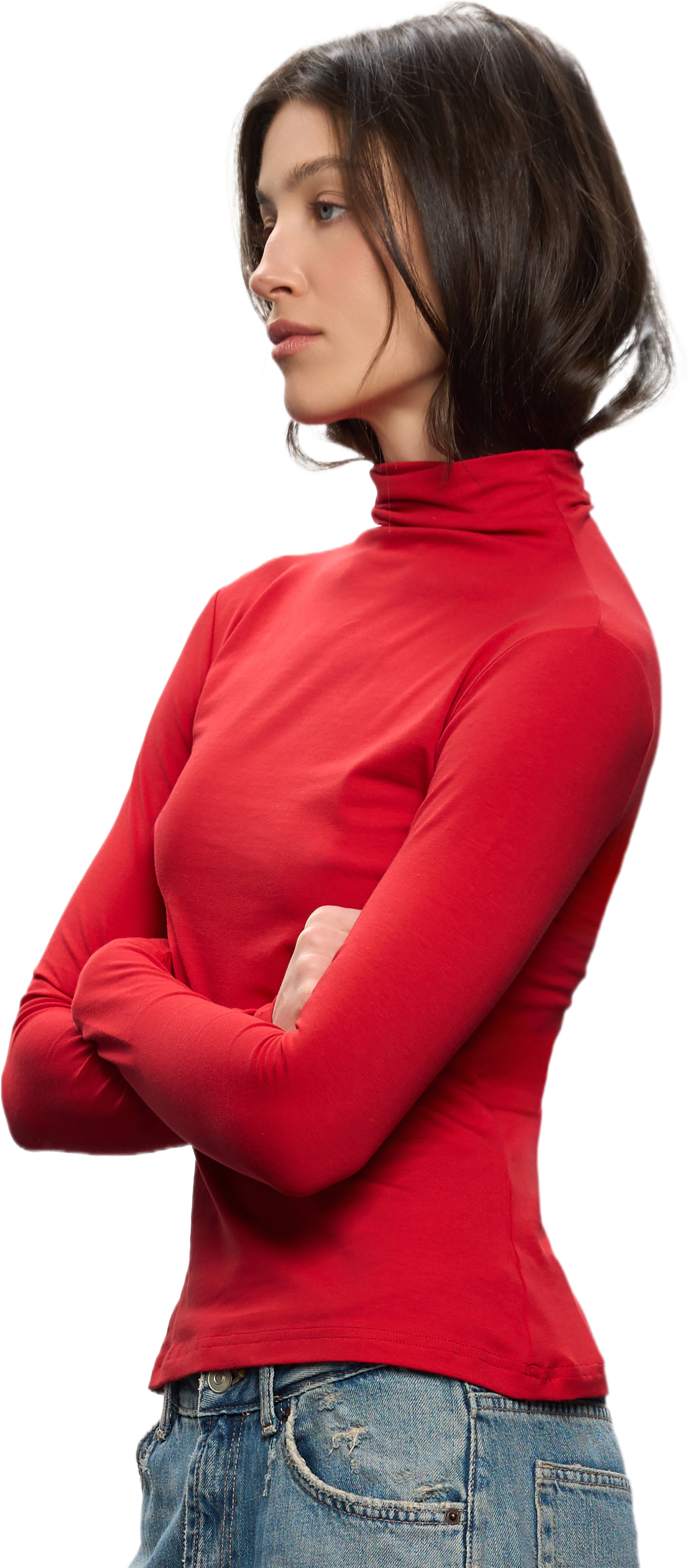 Водолазка женская Roza 240402 S красная фото 