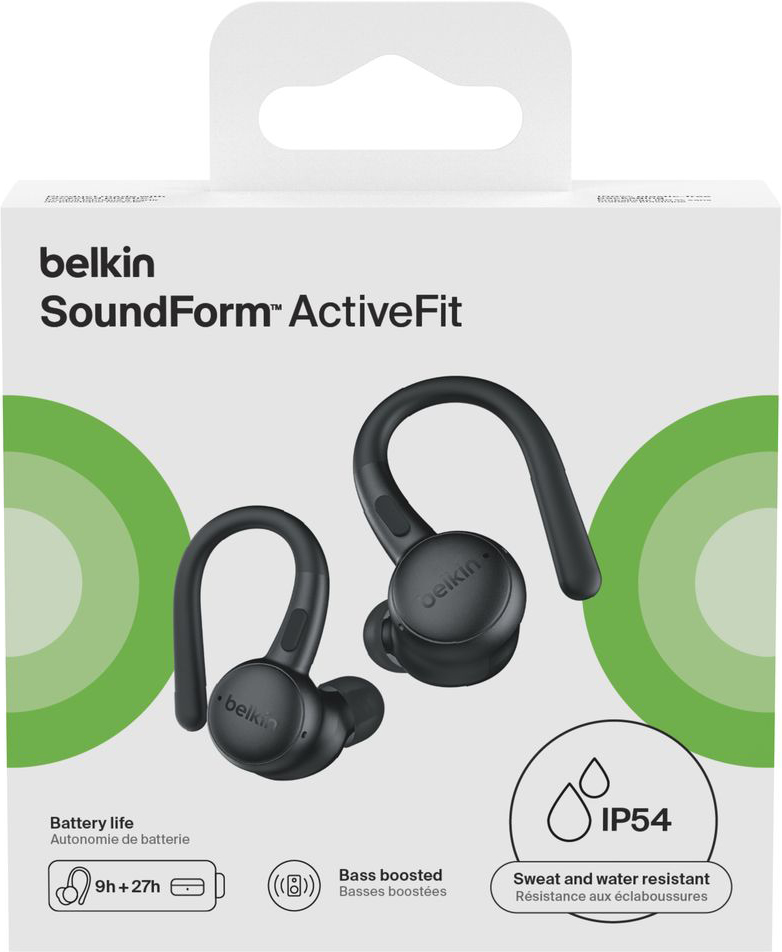 Наушники Belkin Soundform ActiveFit True Wireless Black (AUC016HQBK) фото 