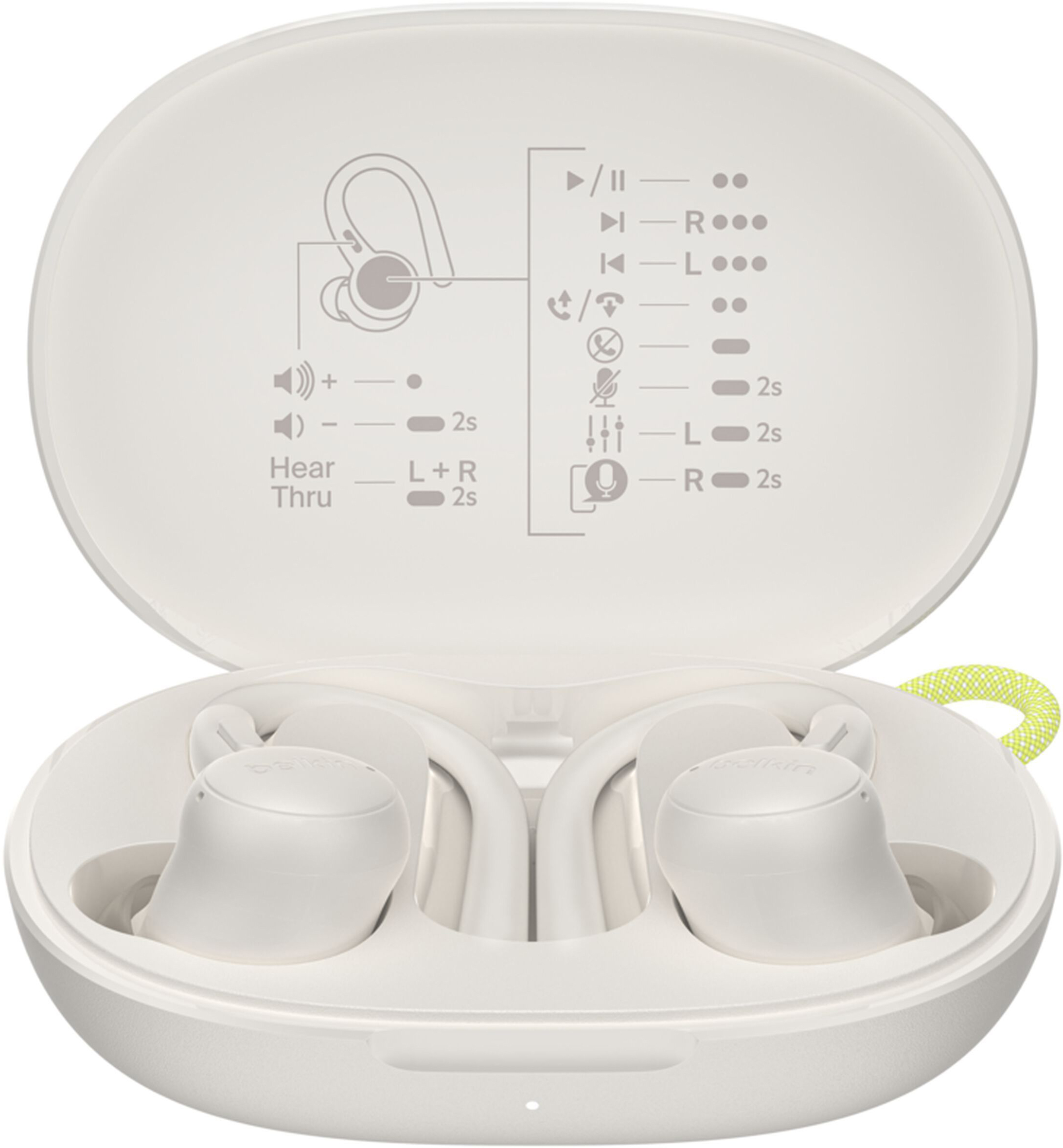 Навушники Belkin Soundform ActiveFit True Wireless Sand (AUC016HQCR)фото