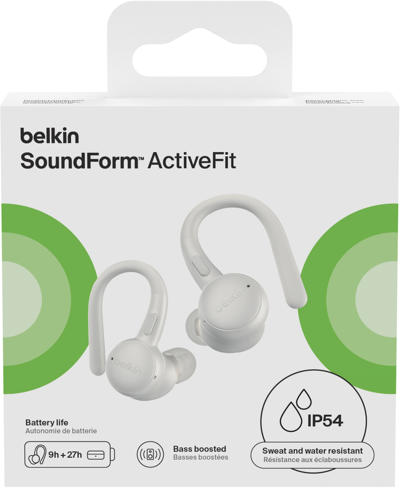 Наушники Belkin Soundform ActiveFit True Wireless Sand (AUC016HQCR) фото 