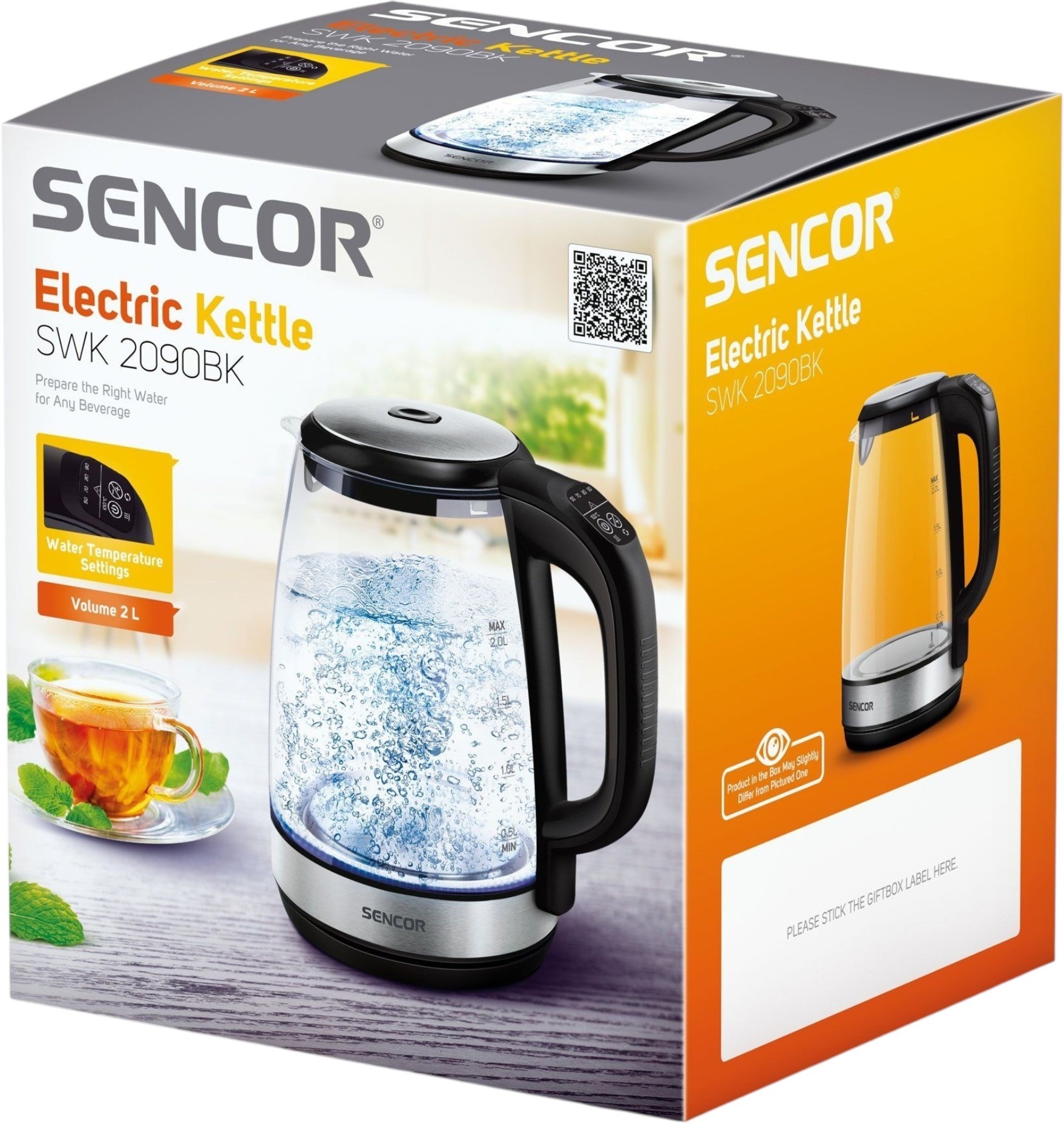 Комплект Електрочайник Sencor SWK2090BK + Набір чашок ARDESTO Animals AR2625BAфото