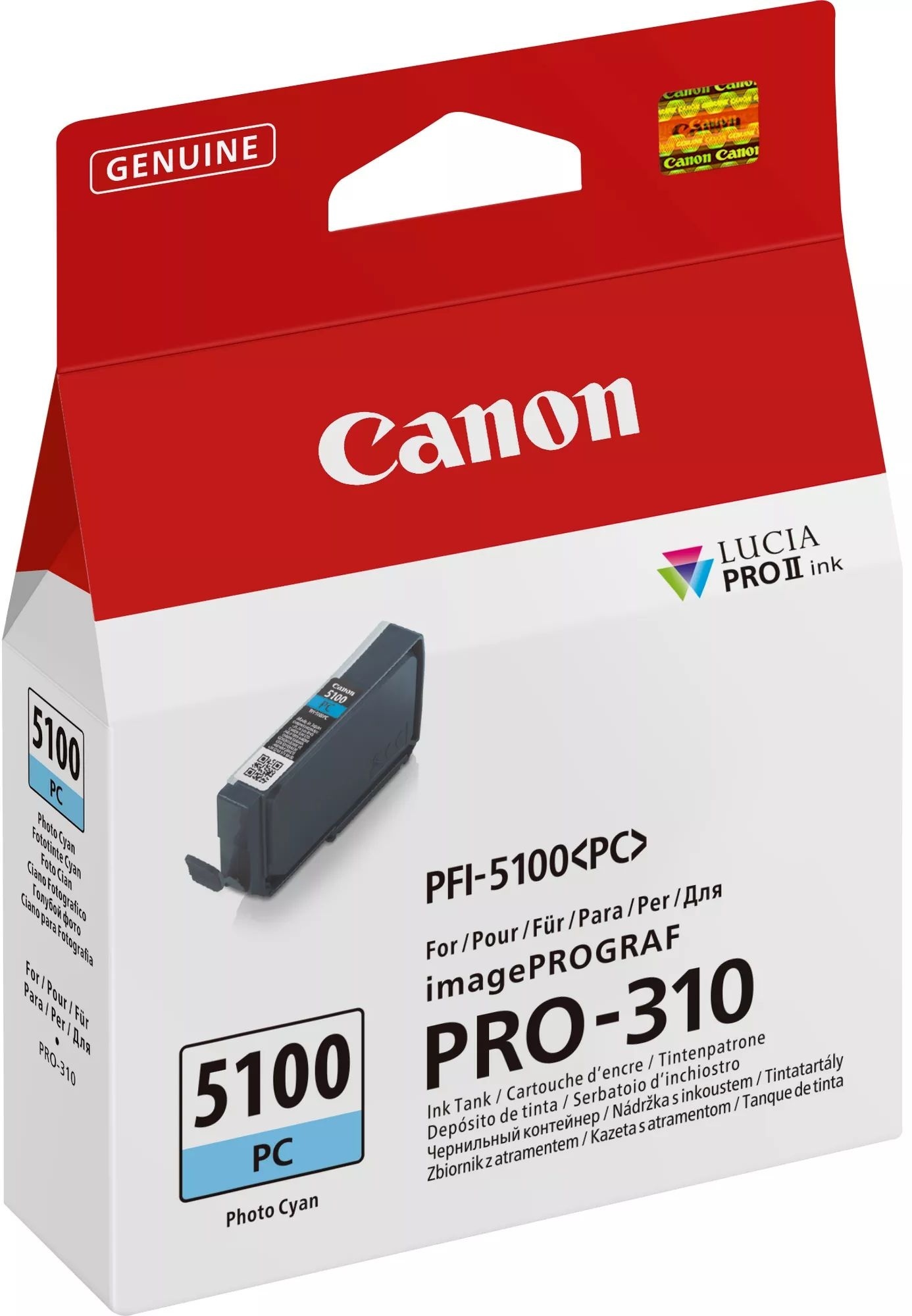 Картридж струменевий Canon PFI-5100 Pro-310 Photo Cyan фото 