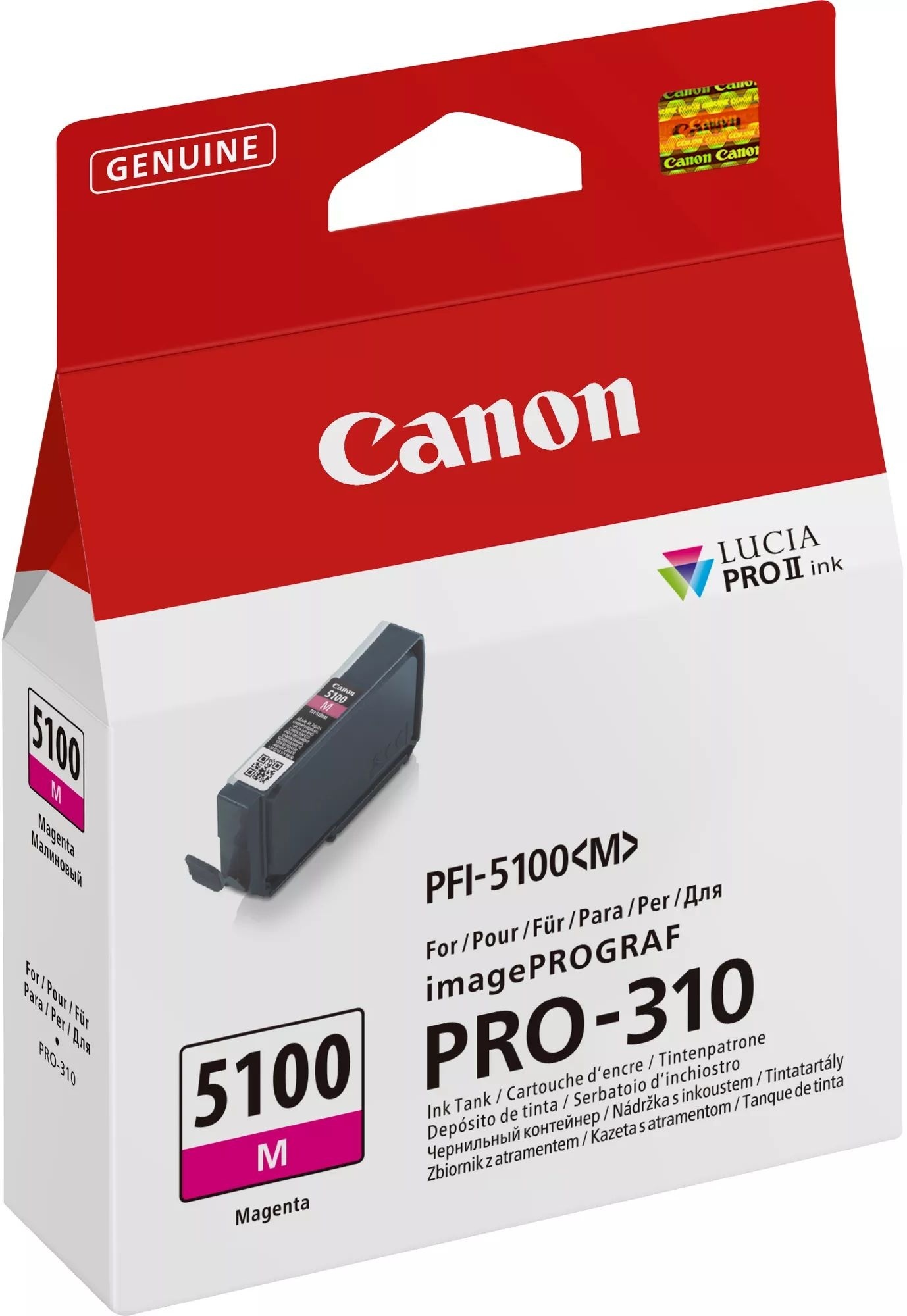 Картридж струменевий Canon PFI-5100 imagePROGRAF Pro-310 Magenta фото 
