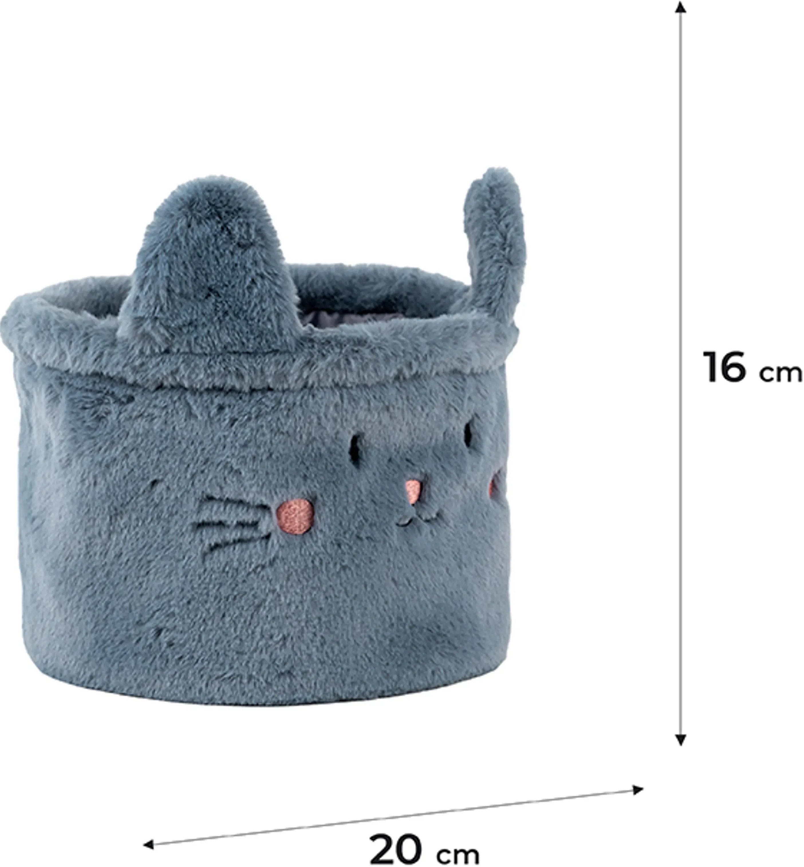 Кошик для зберігання Kite 3100 Cute Cat 20х16 см, плюшевий (K24-3100S-2)фото