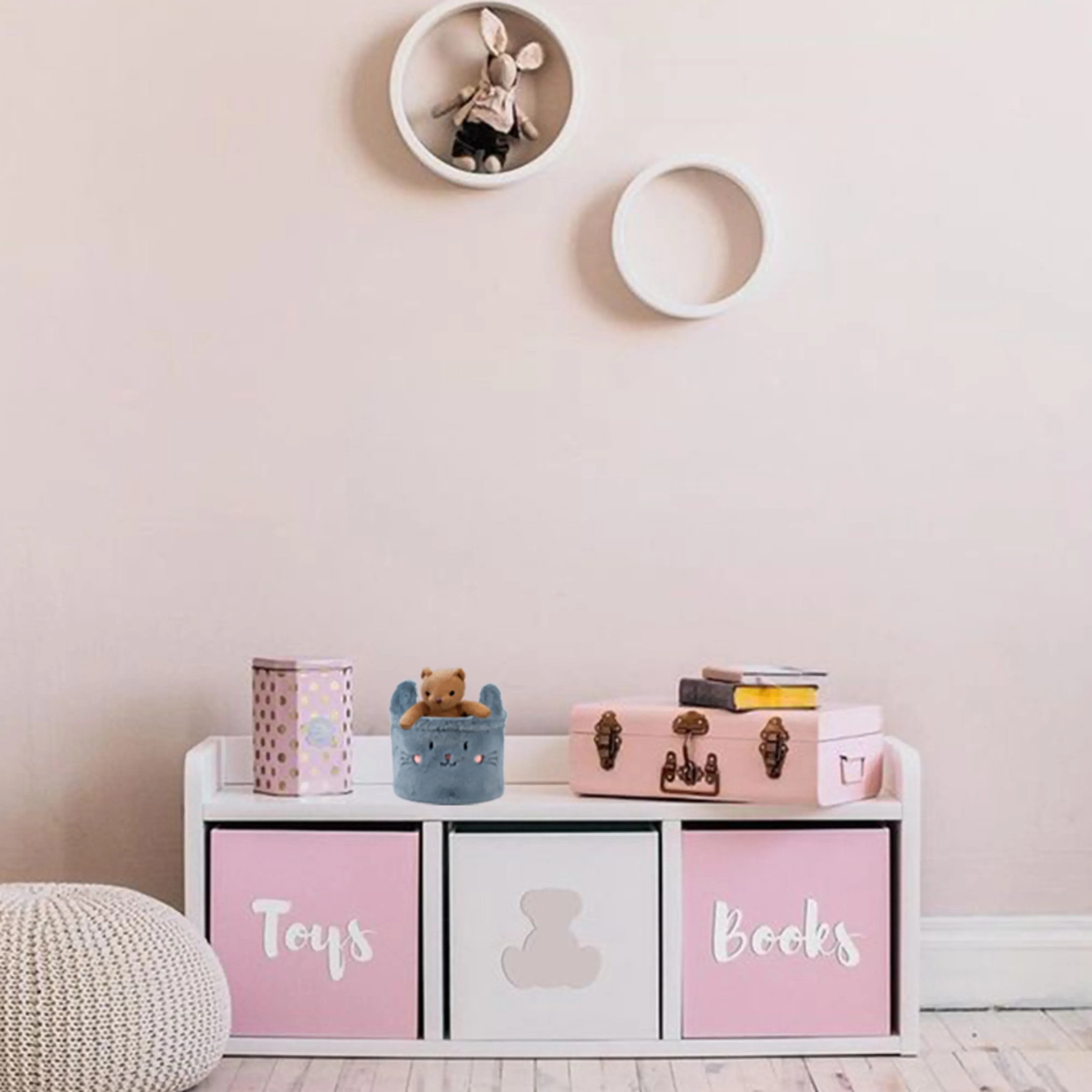 Кошик для зберігання Kite 3100 Cute Cat 20х16 см, плюшевий (K24-3100S-2)фото