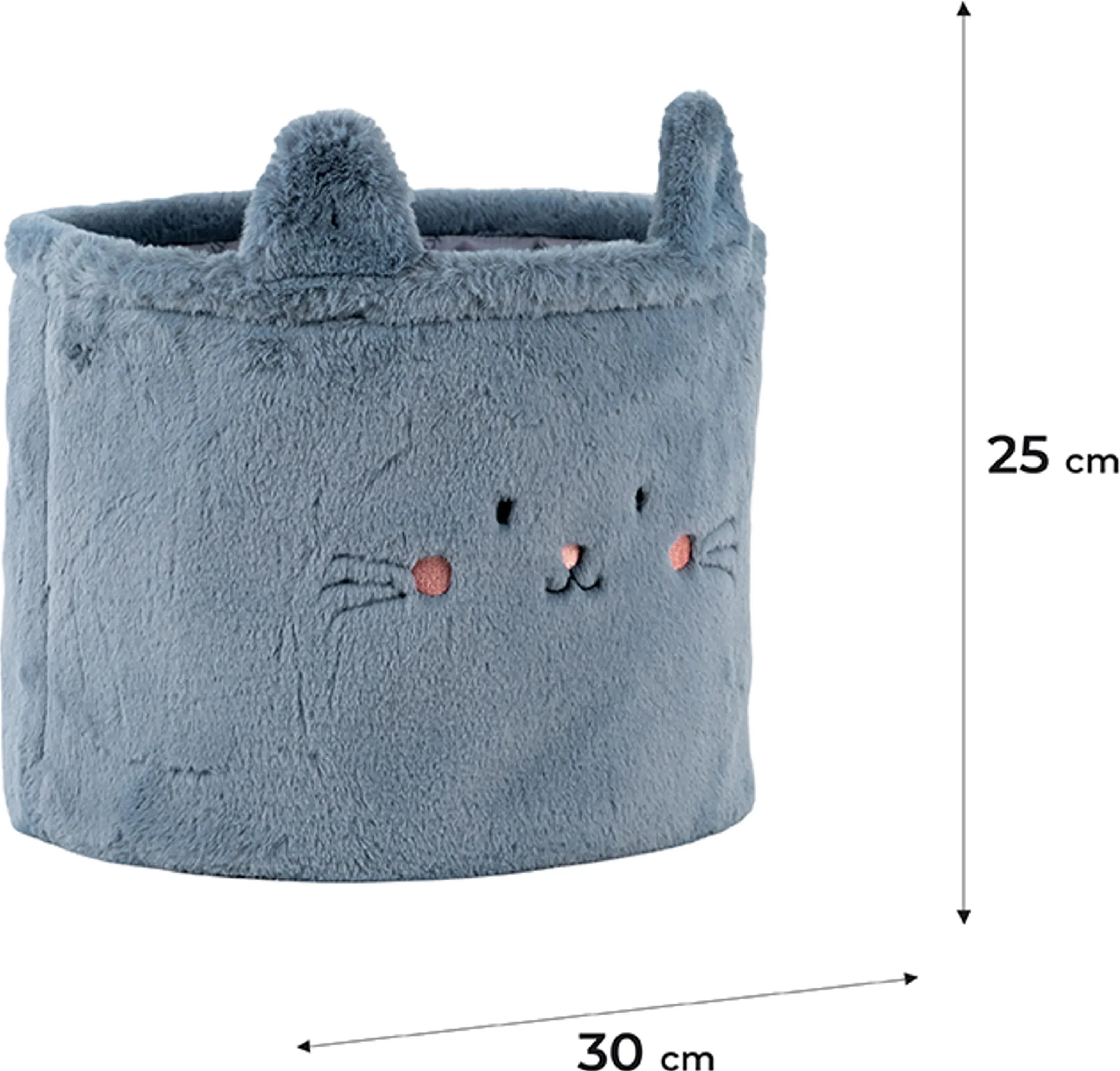 Кошик для зберігання Kite 3100 Cute Cat 30х25 см, плюшевий (K24-3100M-2)фото