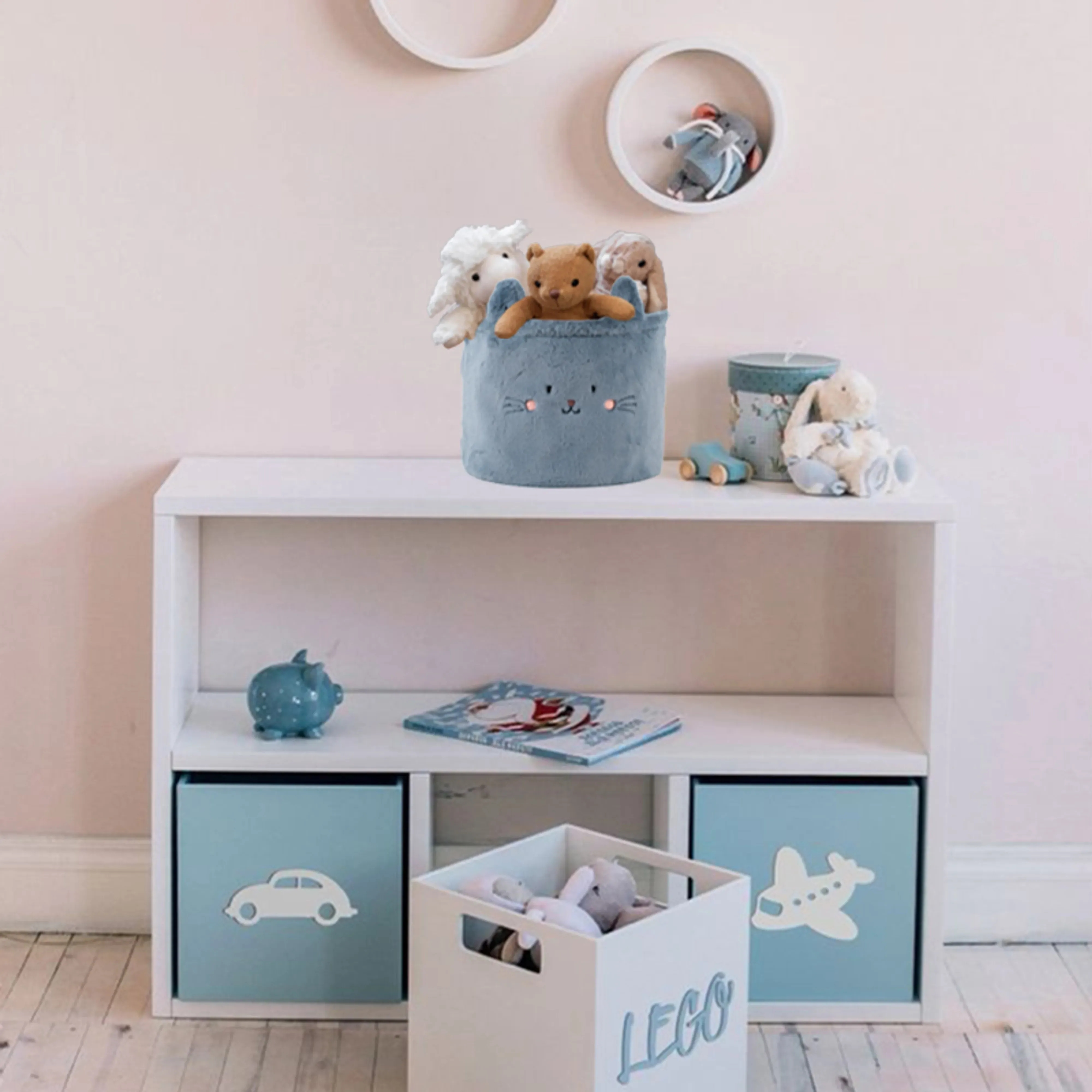 Кошик для зберігання Kite 3100 Cute Cat 30х25 см, плюшевий (K24-3100M-2)фото