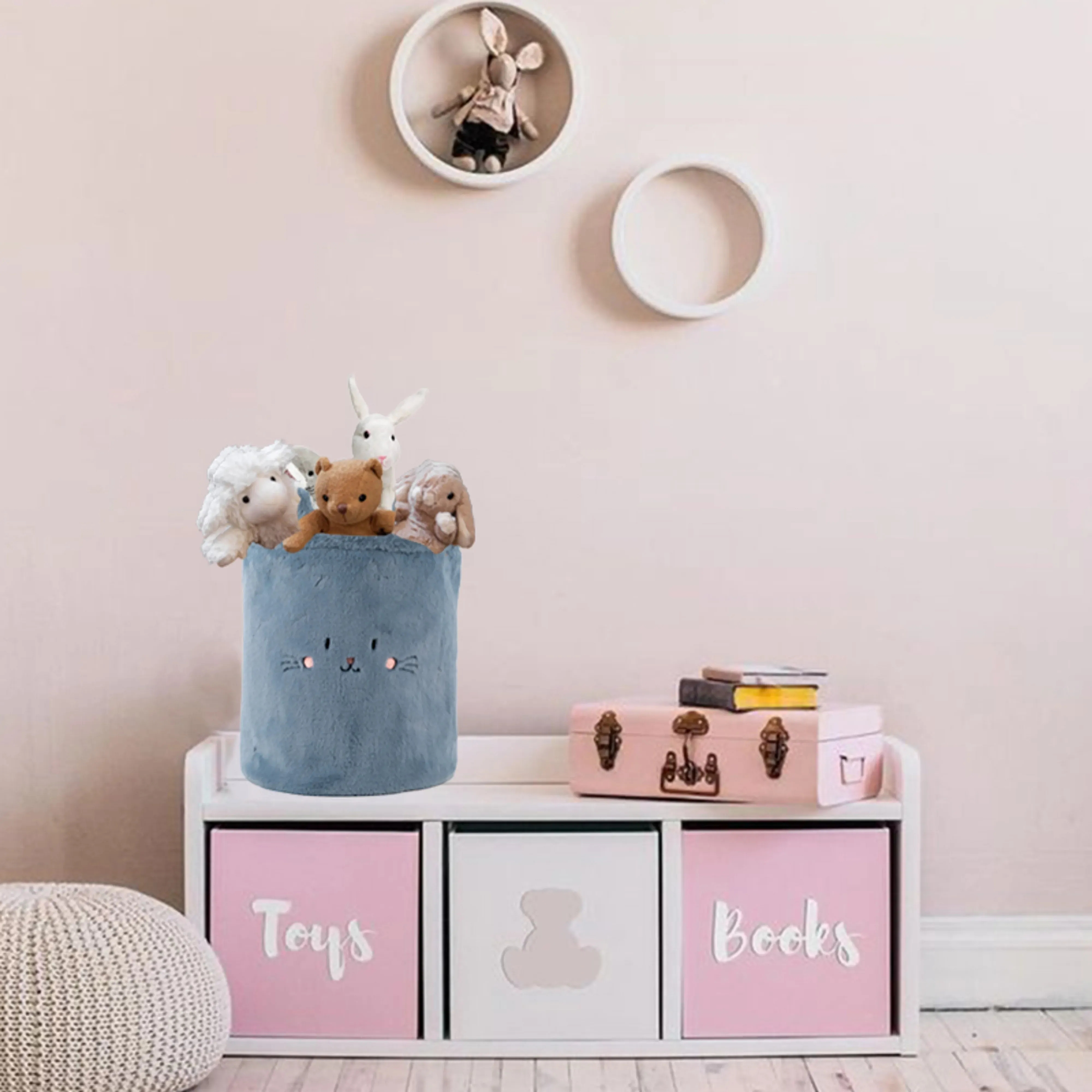 Кошик для зберігання Kite 3100 Cute Cat 30х35 см, плюшевий (K24-3100L-2)фото