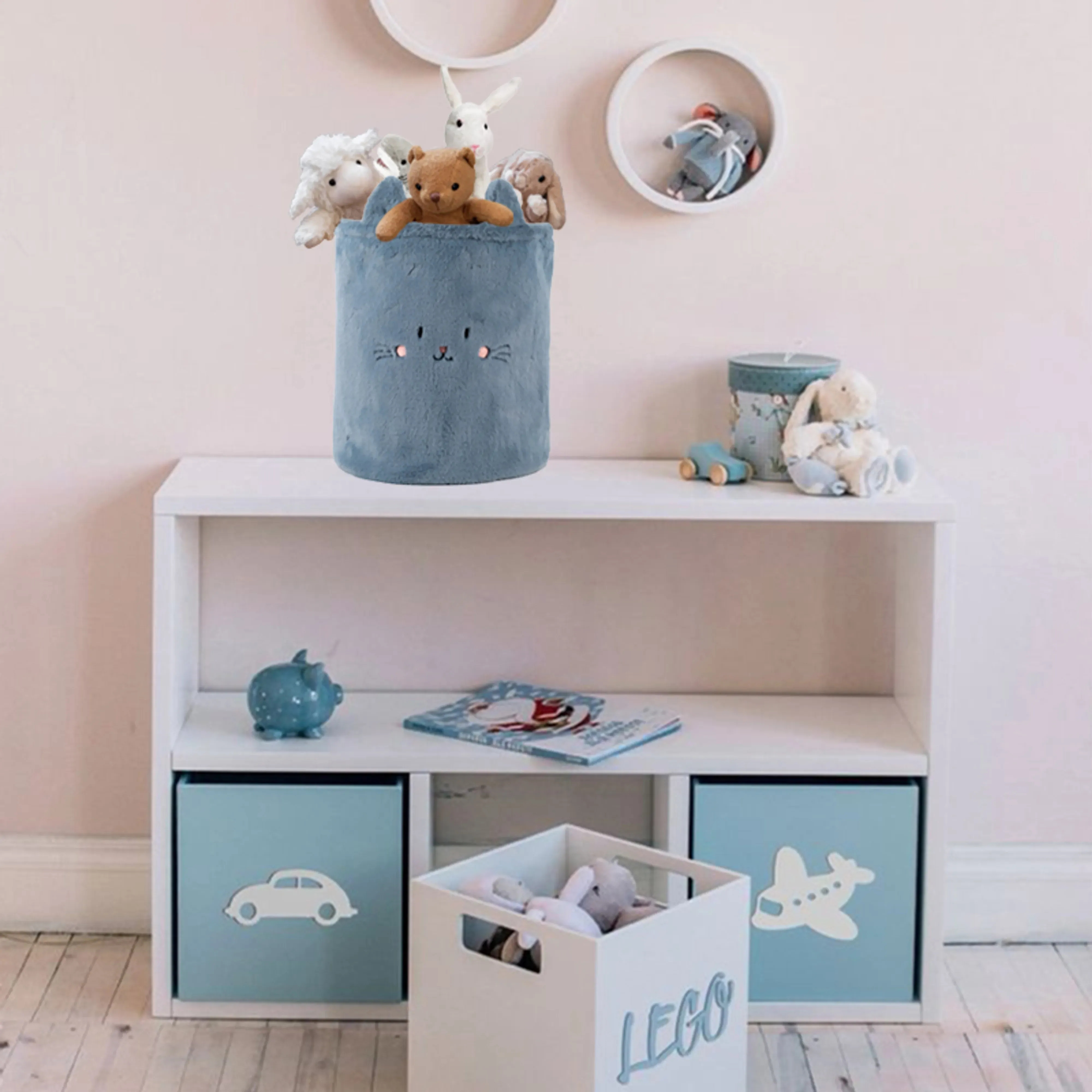 Кошик для зберігання Kite 3100 Cute Cat 30х35 см, плюшевий (K24-3100L-2)фото