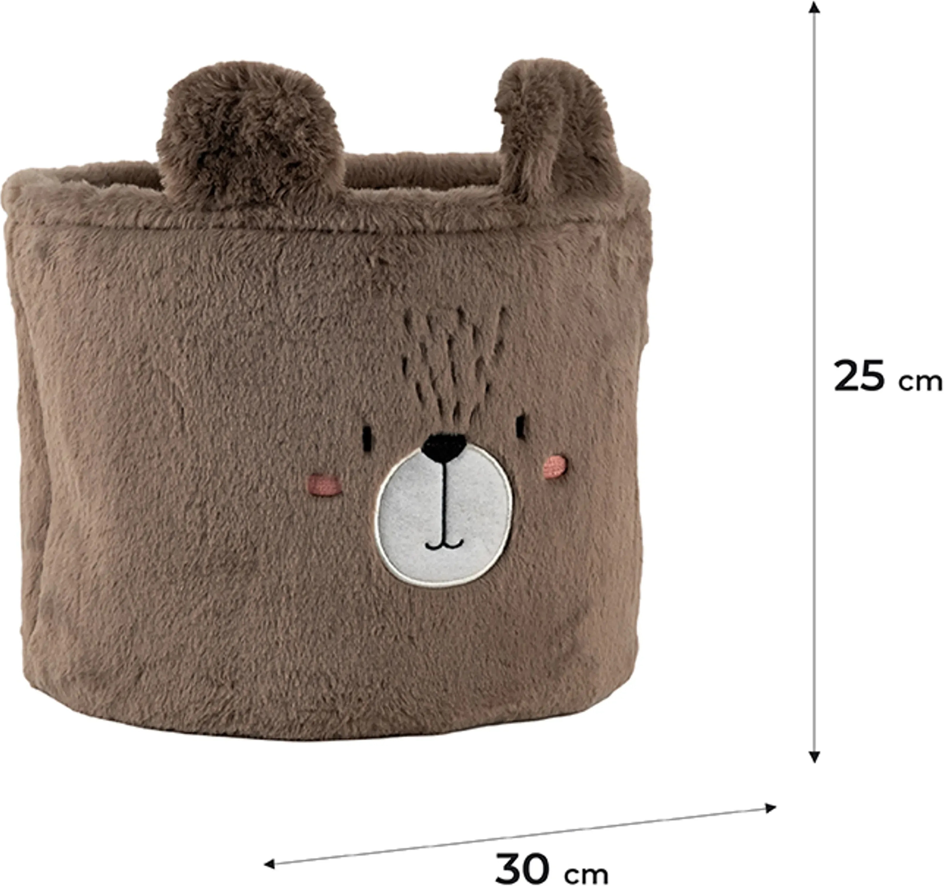 Корзина для хранения Kite 3100 Sweet Bear 30х25 см, плюшевая (K24-3100M-3) фото 