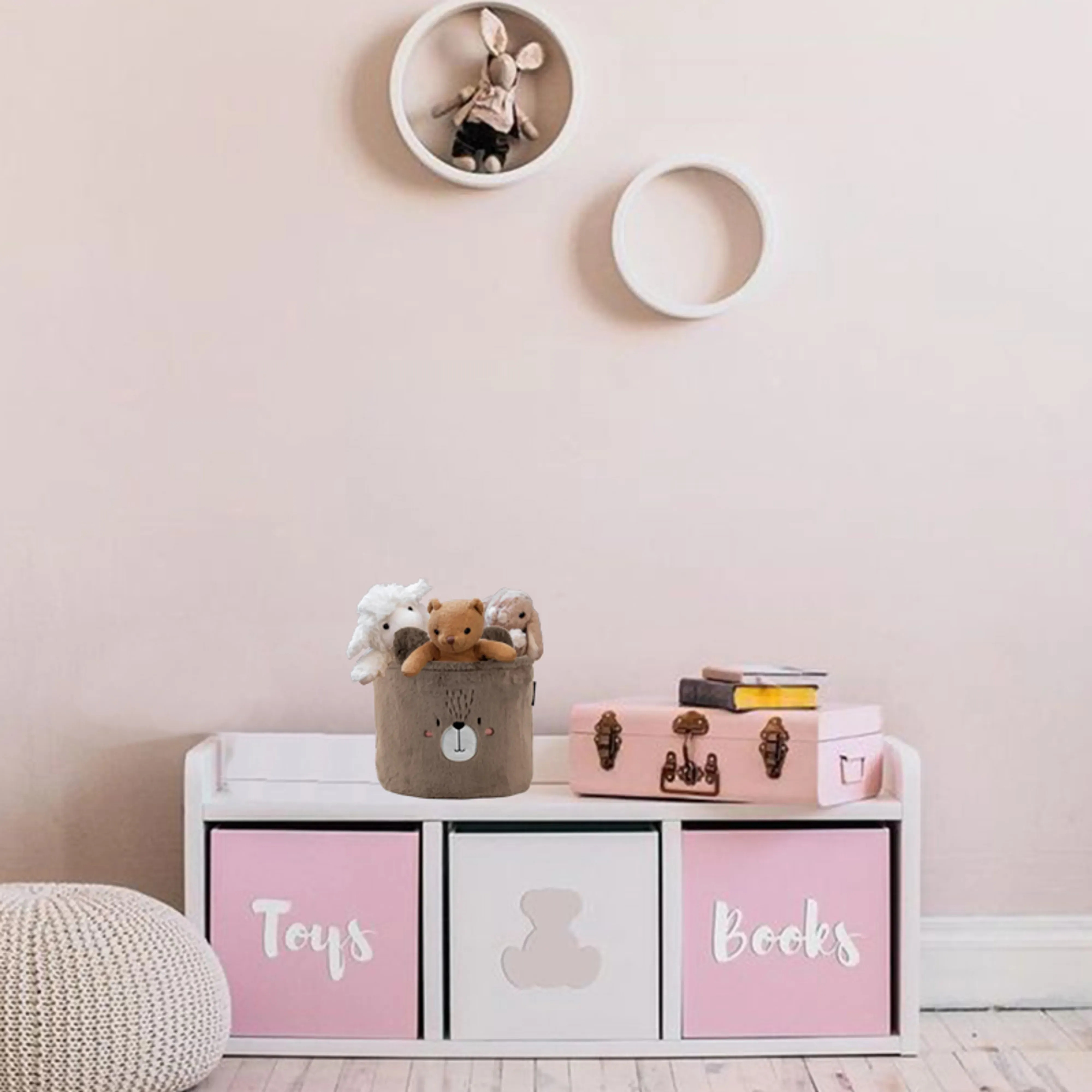 Корзина для хранения Kite 3100 Sweet Bear 30х25 см, плюшевая (K24-3100M-3) фото 