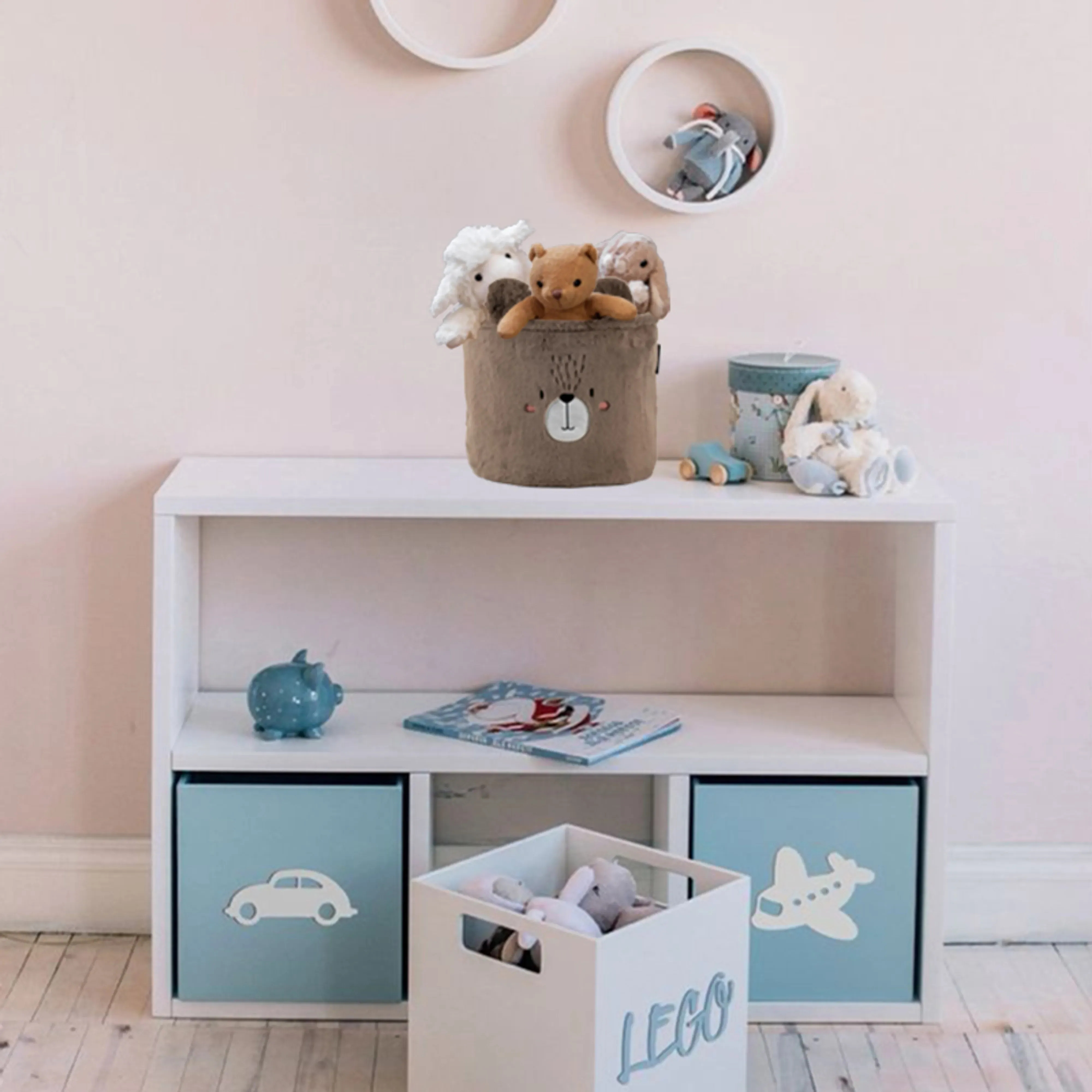 Корзина для хранения Kite 3100 Sweet Bear 30х25 см, плюшевая (K24-3100M-3) фото 