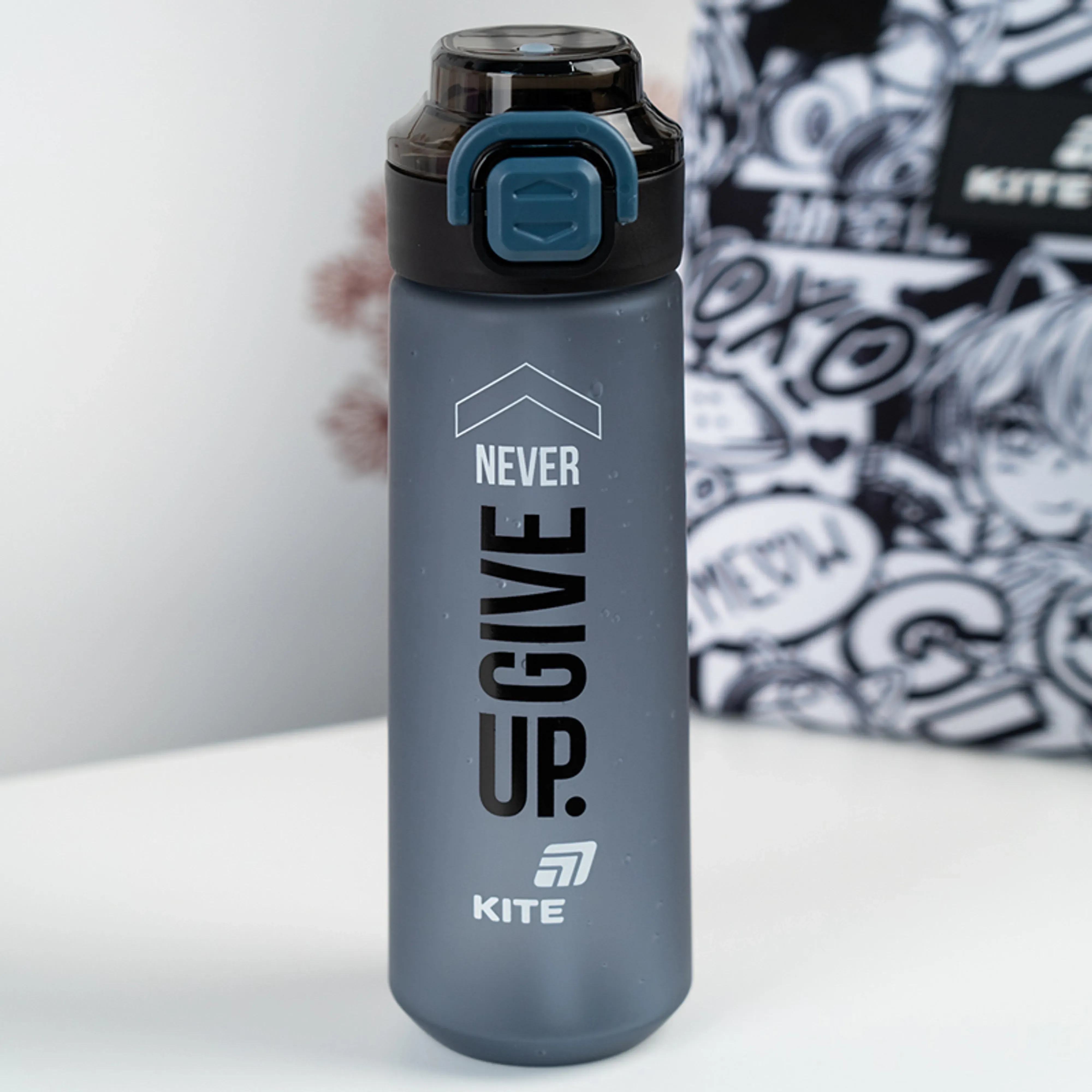 Бутылочка для воды Kite, 760 мл, серая (K25-1214-1) фото 