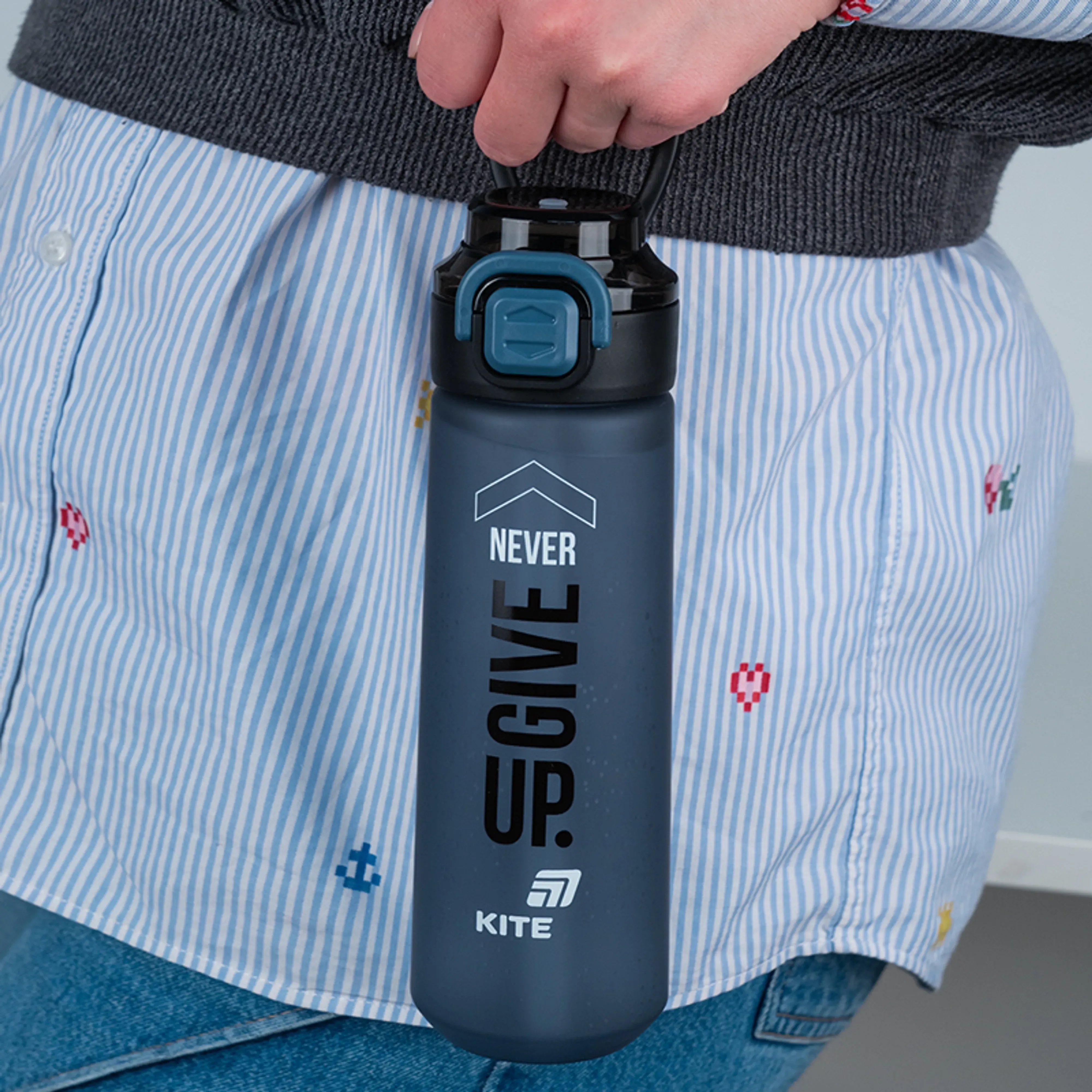 Бутылочка для воды Kite, 760 мл, серая (K25-1214-1) фото 