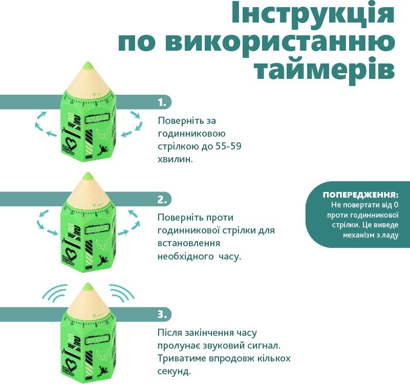 Таймер механічний Kite UFO (K24-171-3)фото