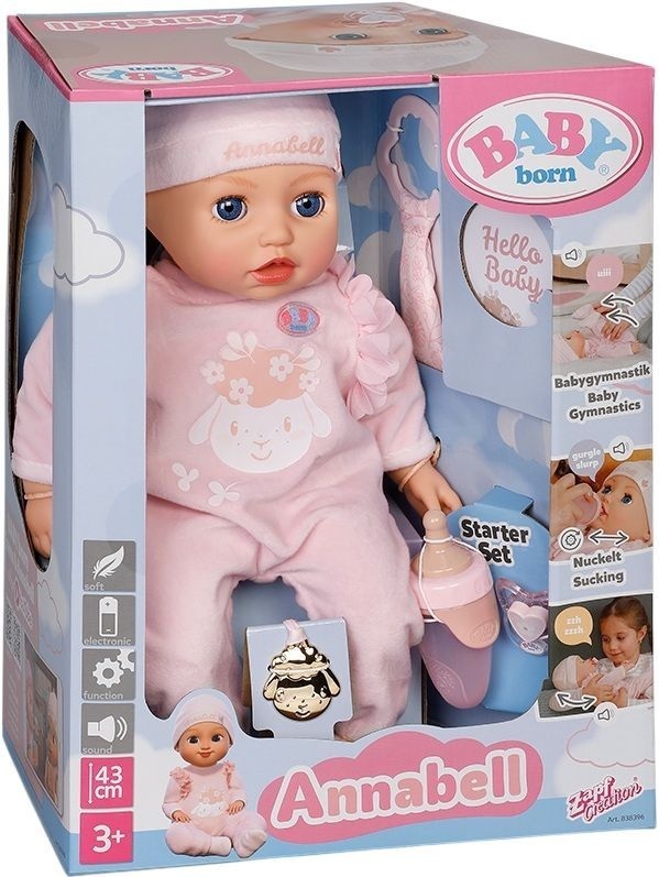 Інтерактивна лялька Baby Born – Аннабель (43 см) (838396) фото3