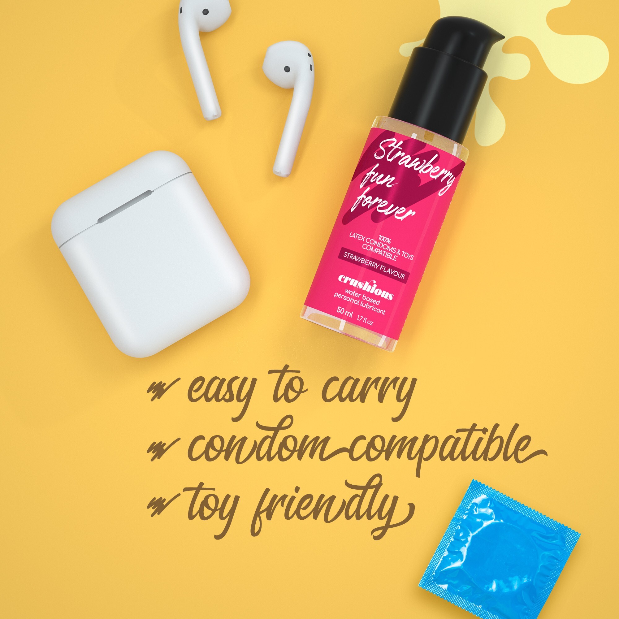 Лубрикант Crushious со вкусом клубники 50 мл фото 