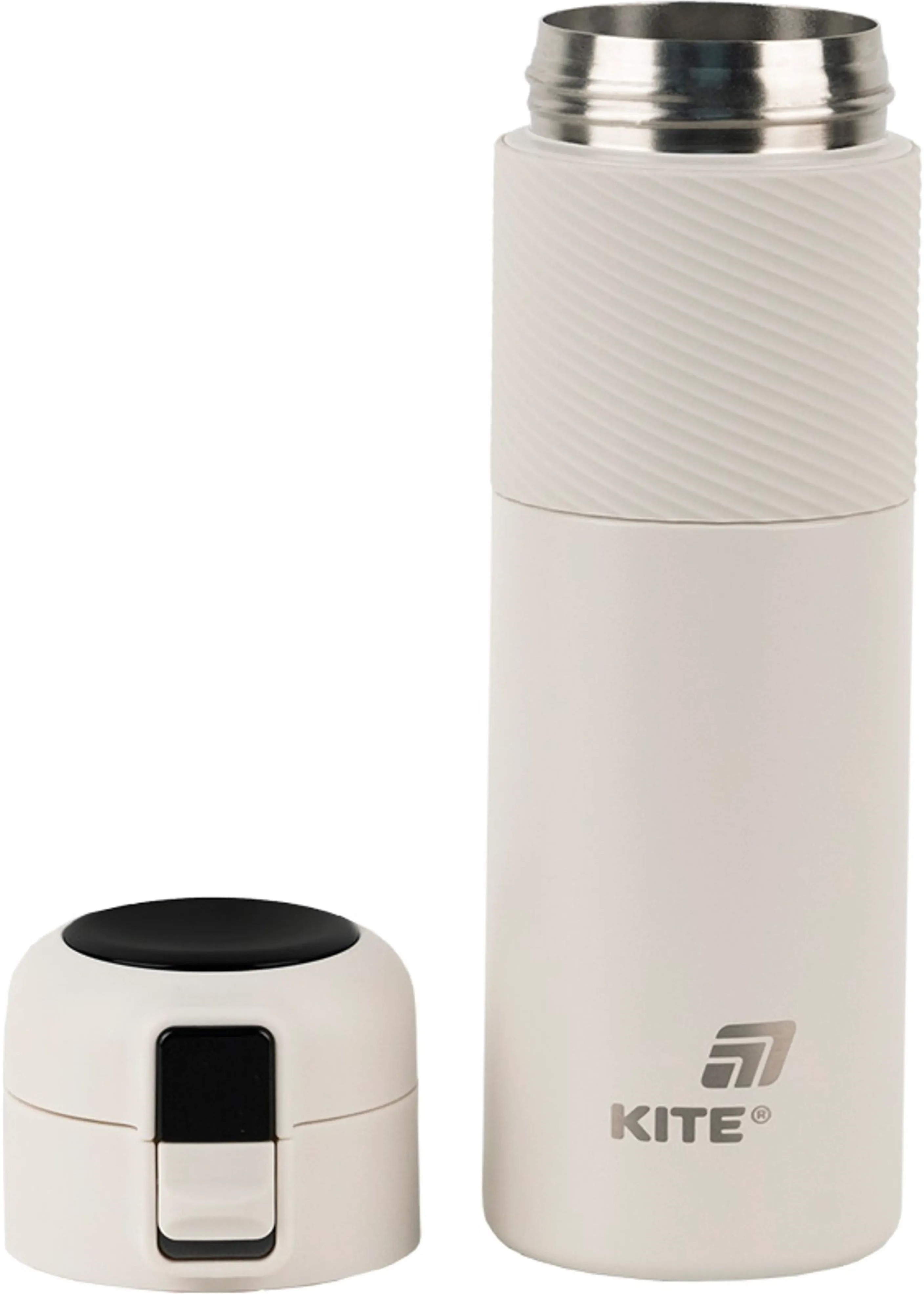 Термос Kite с термодатчиком 450 мл, бежевый (K25-1227-1) фото 