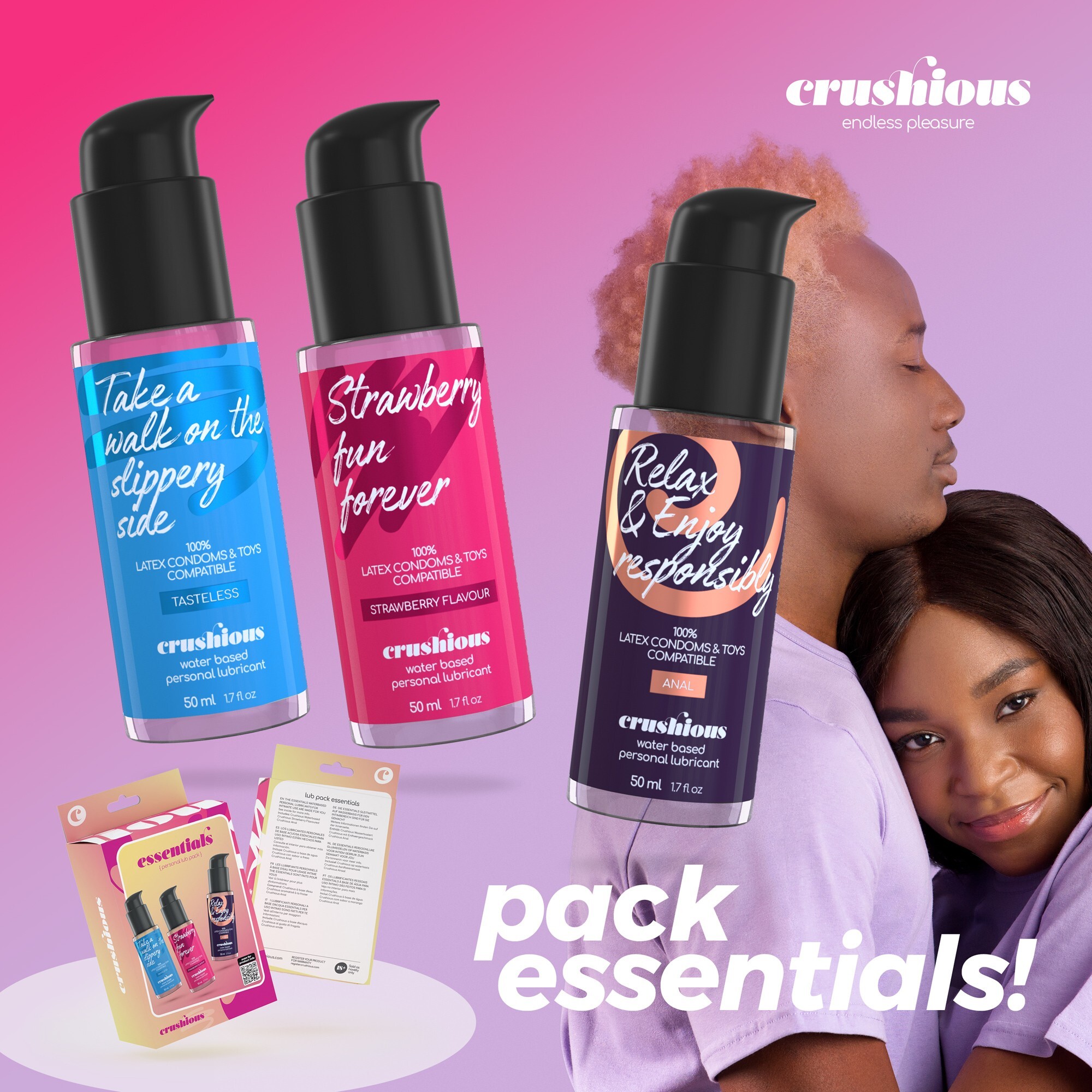 Набор лубрикантов Crushious Essentials 3в1 50мл x 3шт фото 