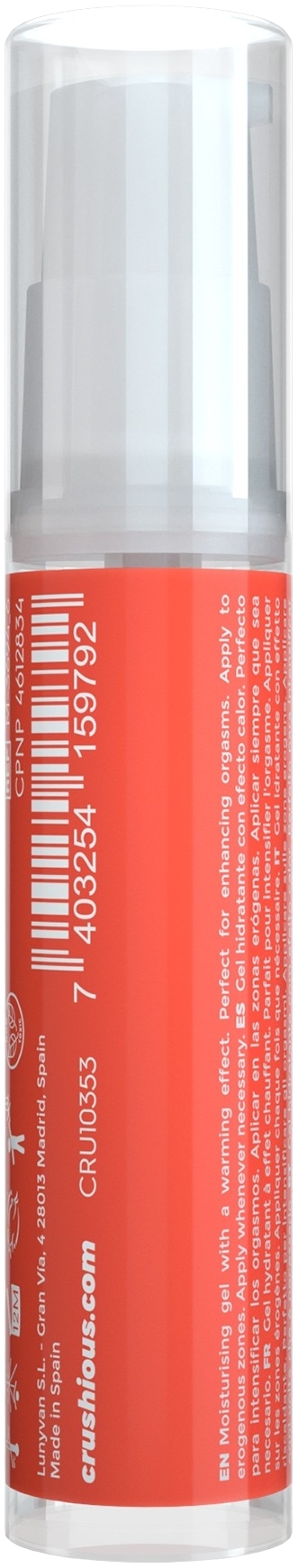 Лубрикант Crushious A Fuego Lento Extra Hot Согревающий 10 мл фото 