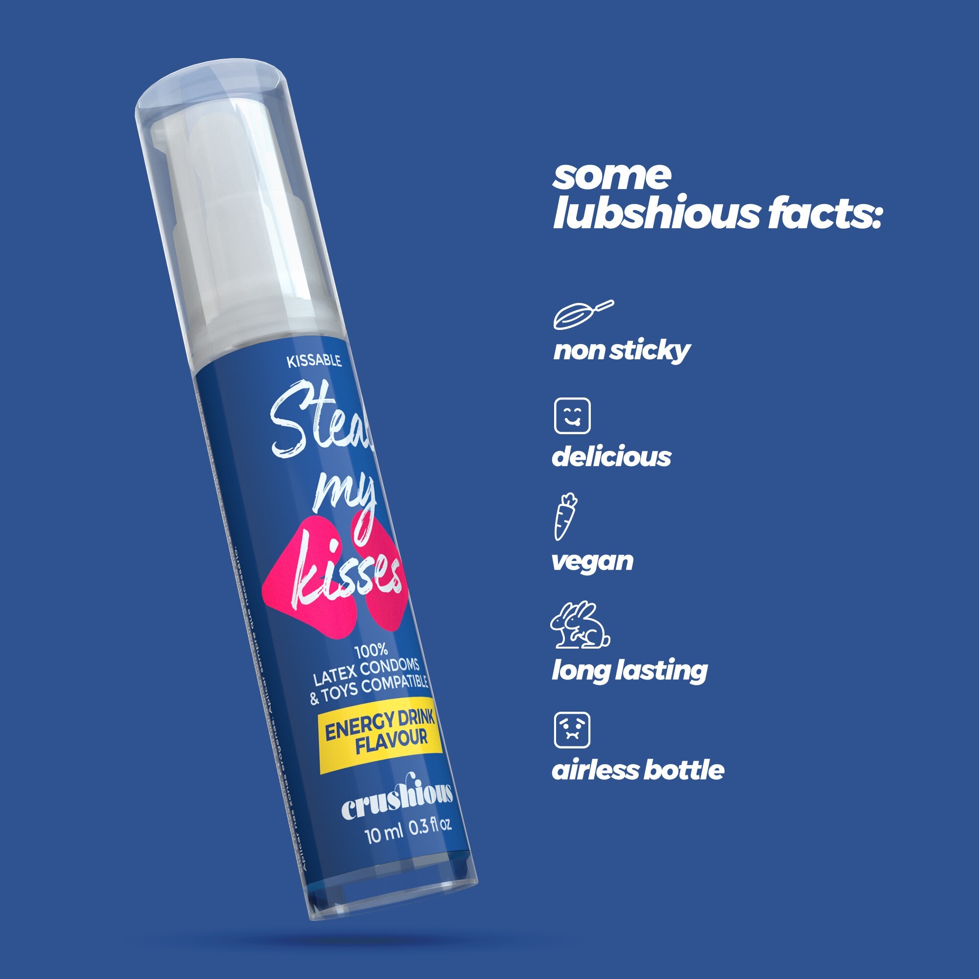 Лубрикант оральный Crushious Steal My Kisses со вкусом энергетического напитка 10 мл фото 