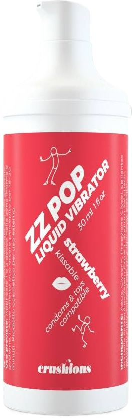 Рідкий вібратор Crushious Zz Pop із ароматом полуниці 30 млфото
