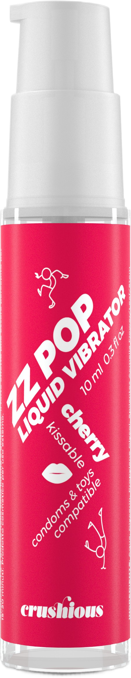 Рідкий вібратор Crushious Zz Pop з ароматом вишні 10 млфото