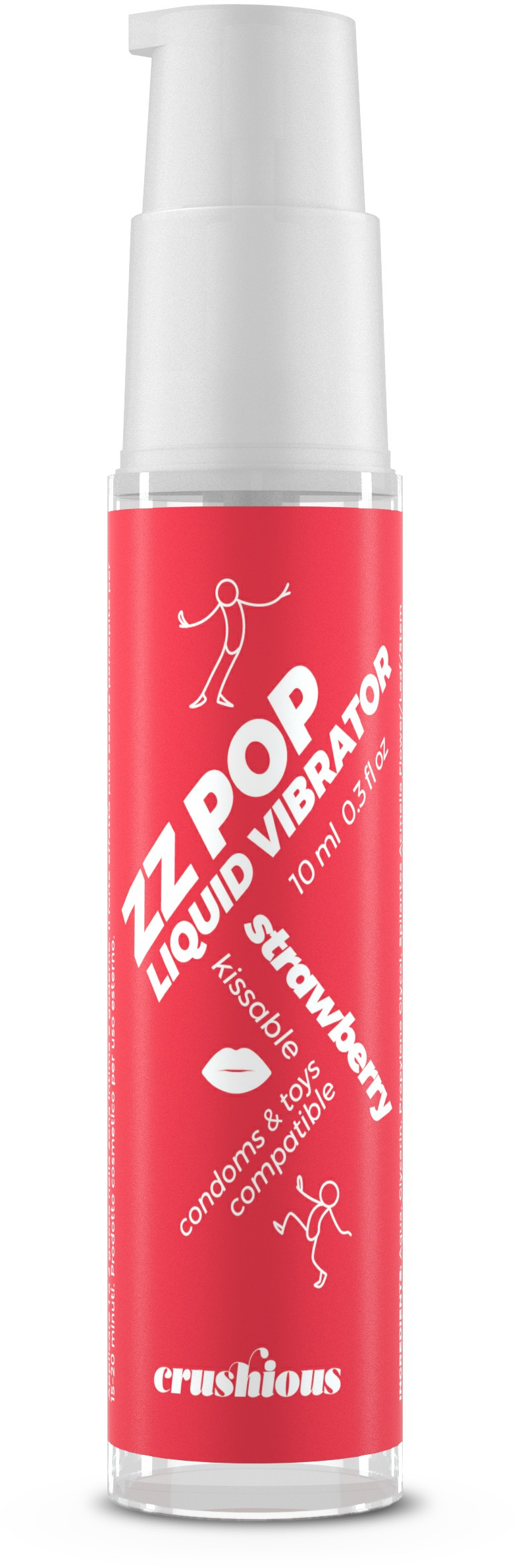 Рідкий вібратор Crushious Zz Pop із ароматом полуниці 10 млфото2