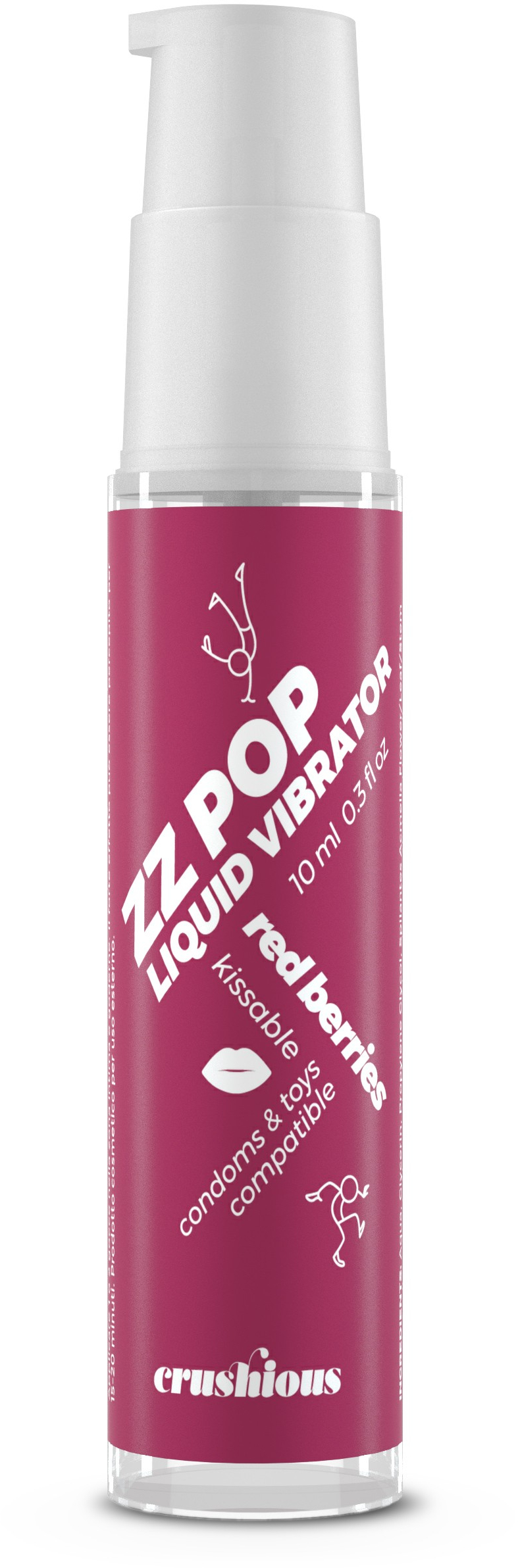 Жидкий вибратор Crushious Zz Pop с ароматом красных ягод 10 мл фото 