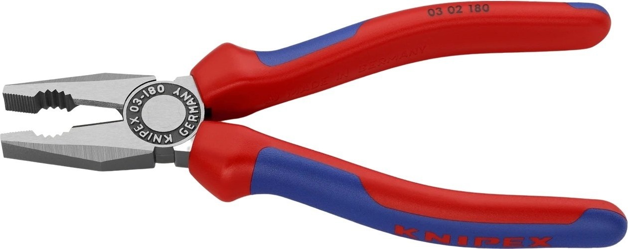 Плоскогубцы комбинированные KNIPEX 180мм 0.254кг (03-02-180) фото 