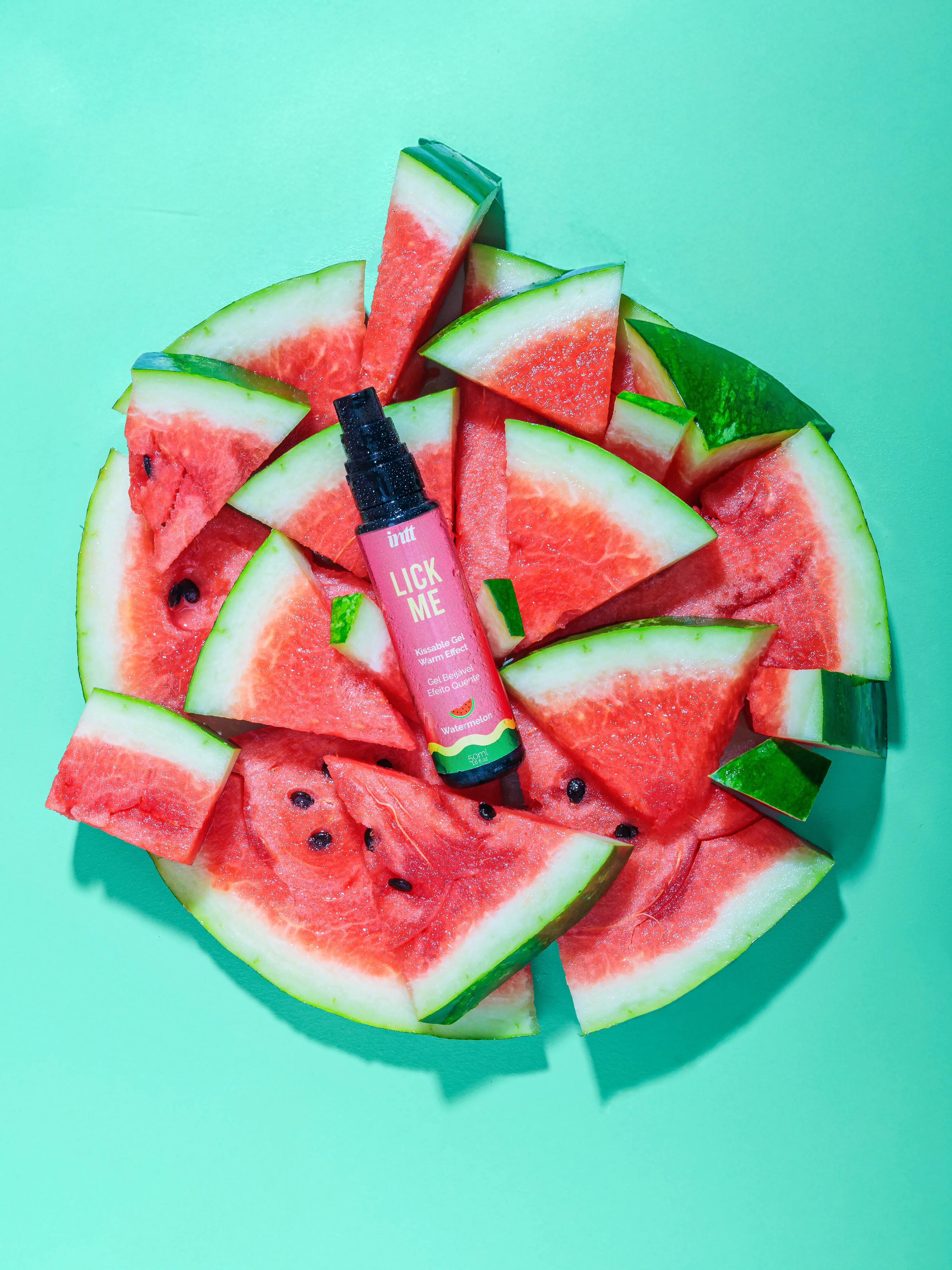 Лубрикант Intt Lick Me с эффектом тепла со вкусом арбуза 50 мл фото 