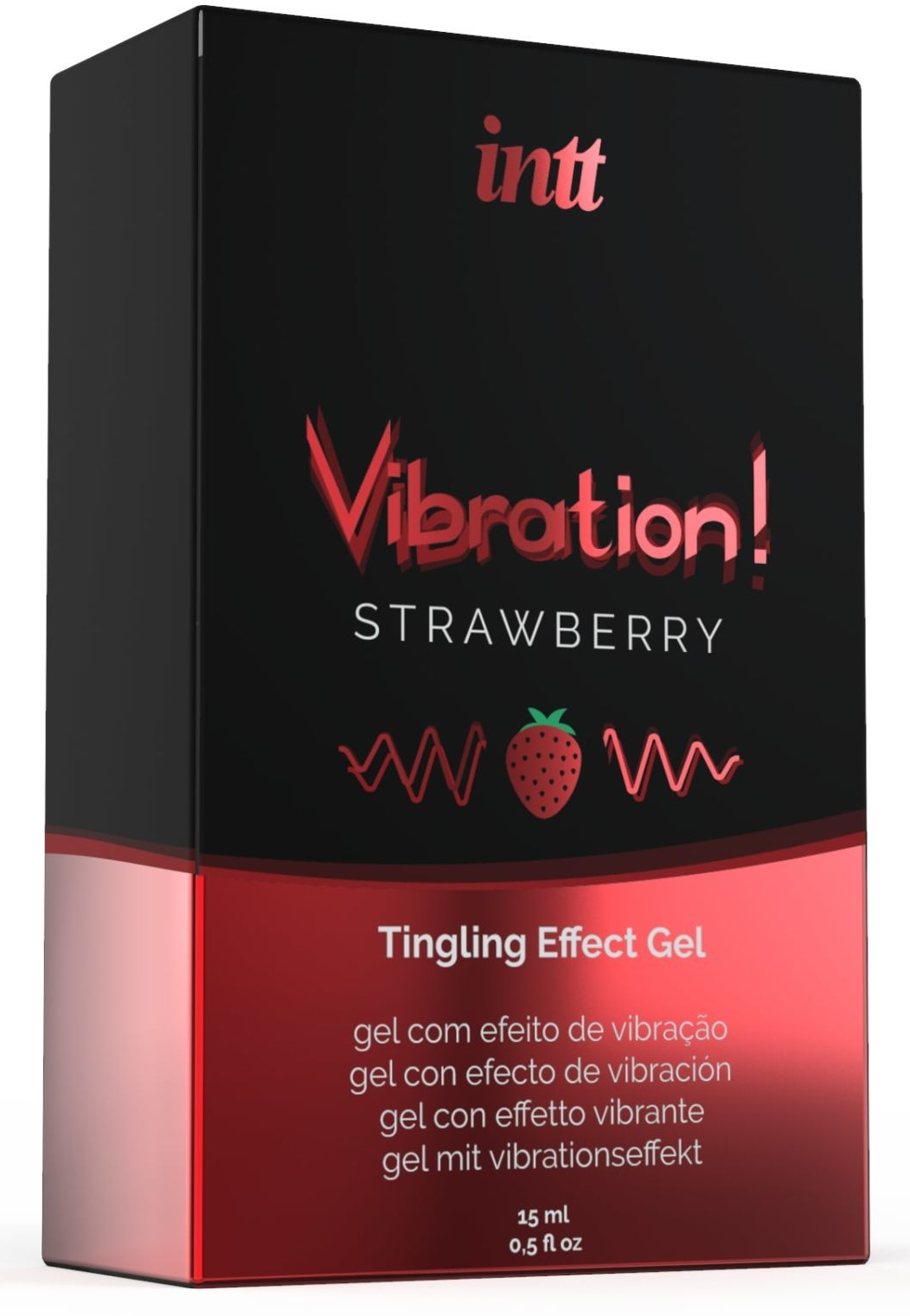 Рідкий вібратор Intt Vibration з ароматом полуниці 15 млфото
