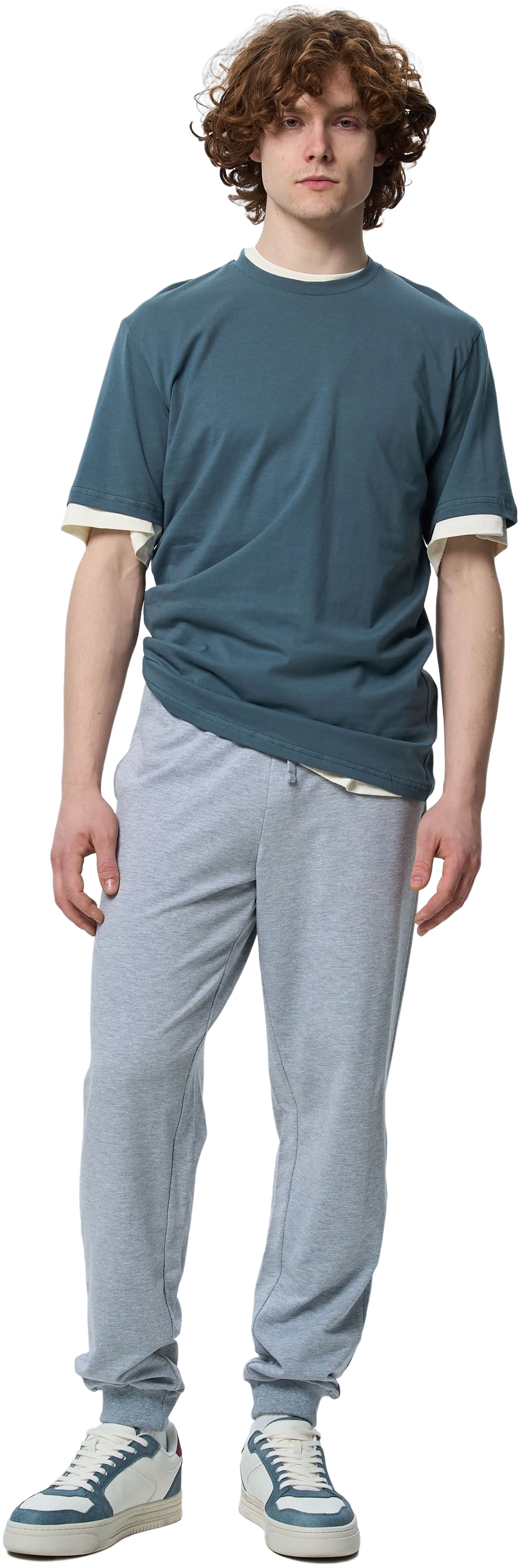 Футболка бавовняна чоловіча Roza 231101 2XL темно-бірюзовафото