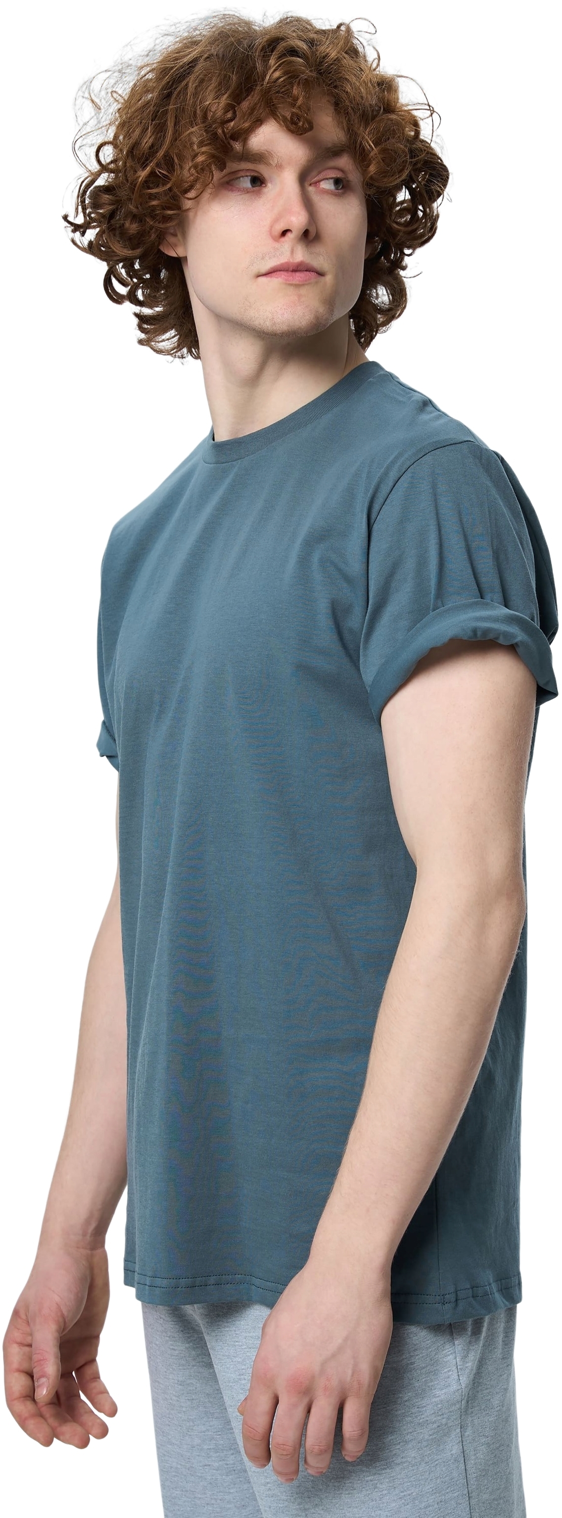 Футболка бавовняна чоловіча Roza 231101 XL темно-бірюзовафото