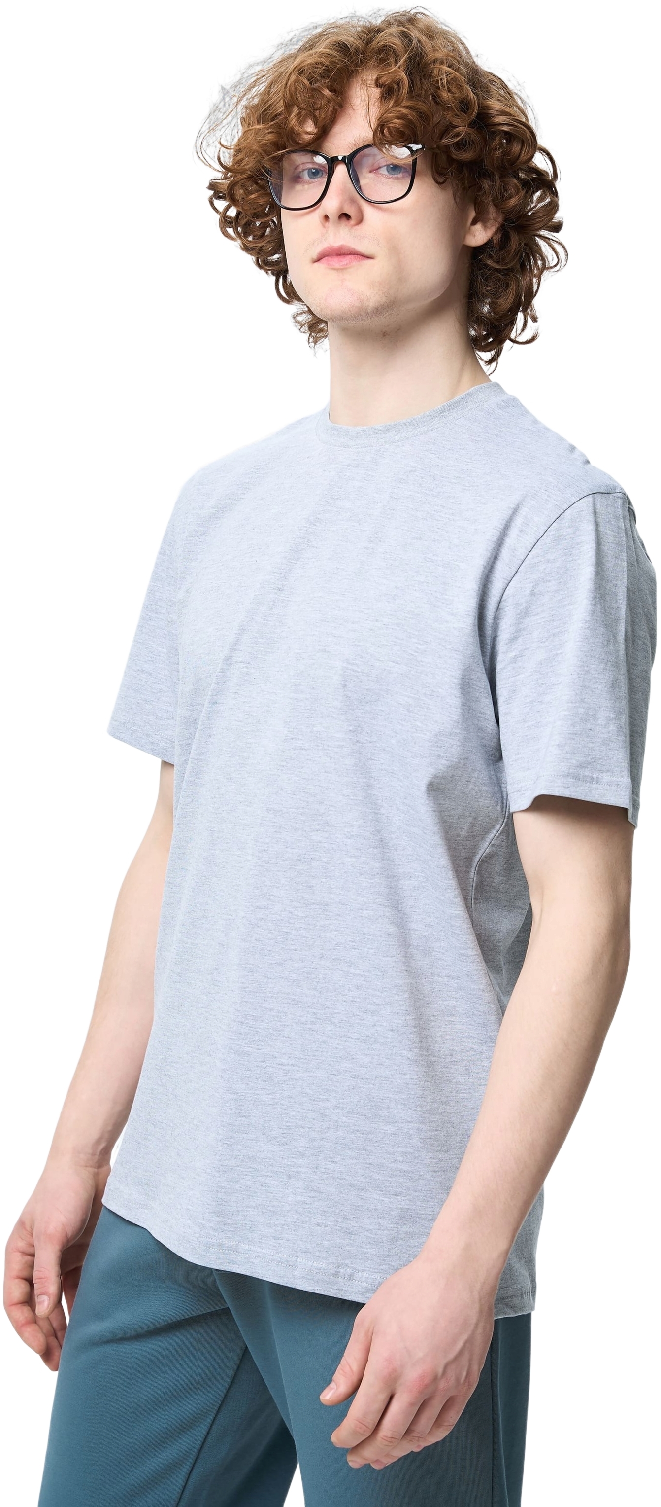 Футболка бавовняна чоловіча Roza 231101 2XL сірафото