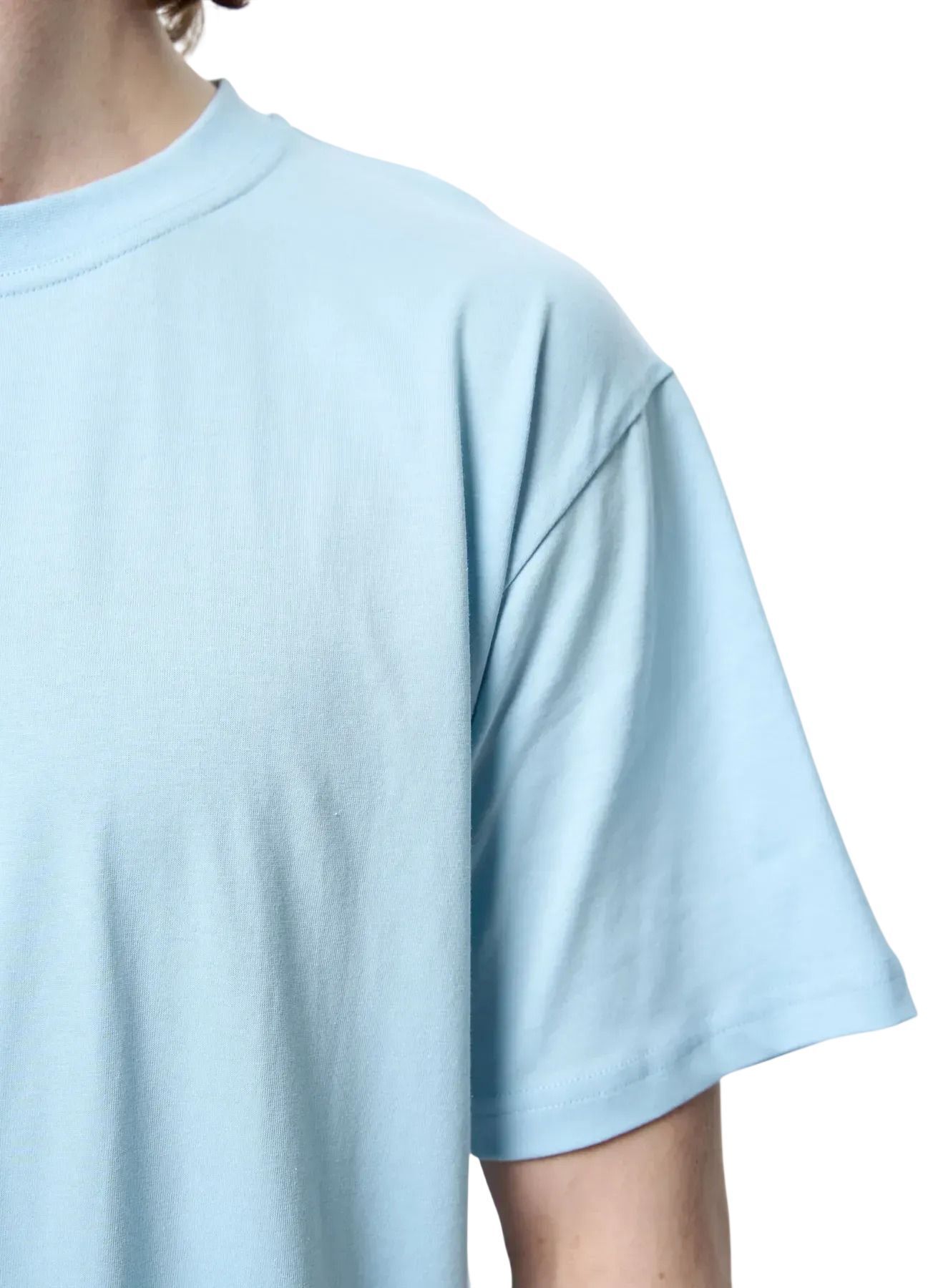 Футболка бавовняна чоловіча Roza 220501 5XL сіро-блакитнафото