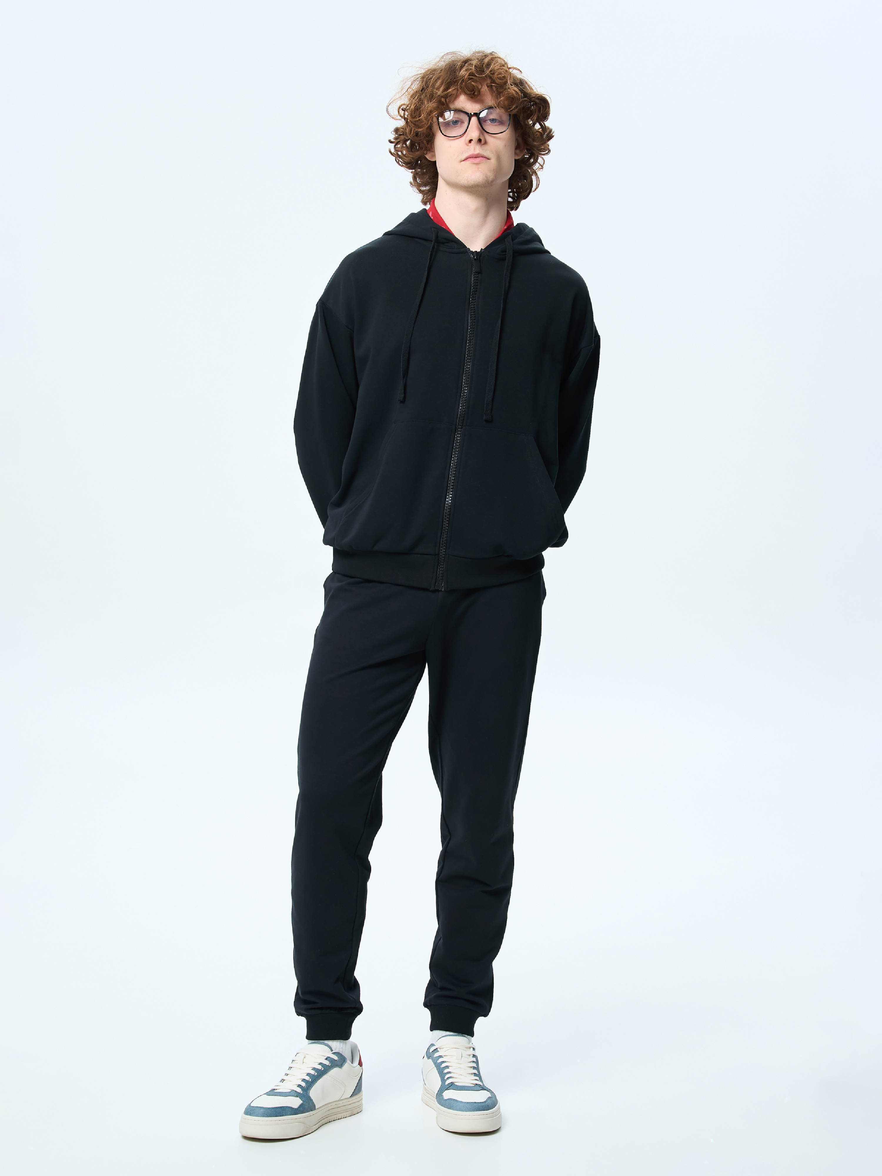 Худі на молнії чоловіче Roza 211140 3XL чорнефото