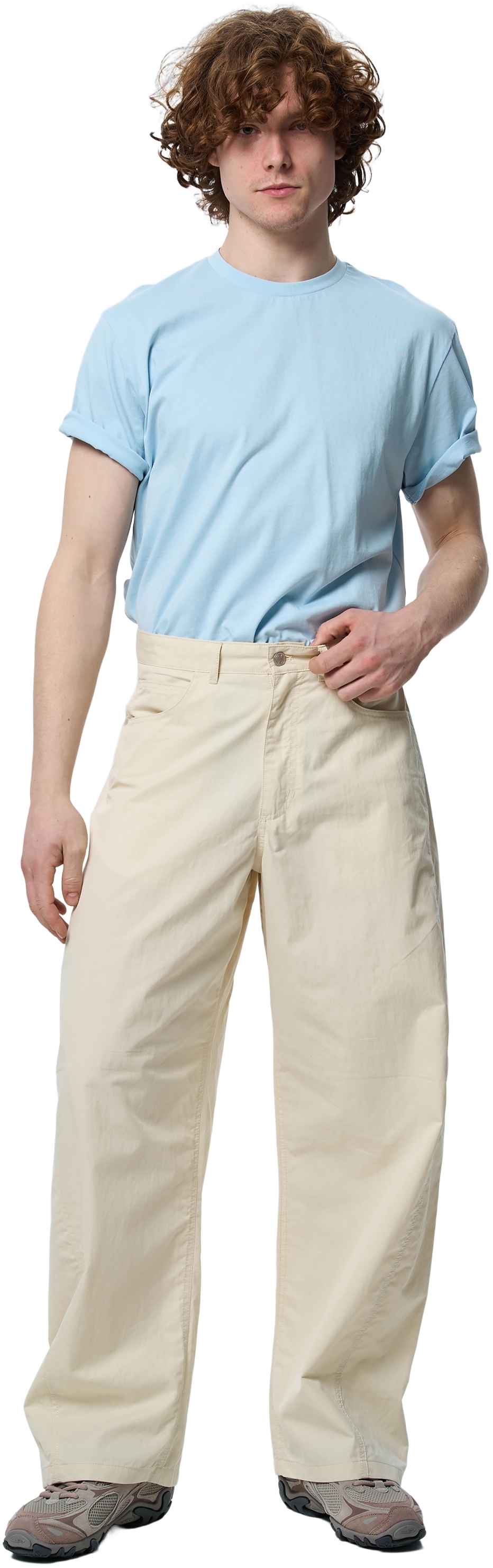 Футболка бавовняна чоловіча Roza 231101 2XL сіро-блакитнафото