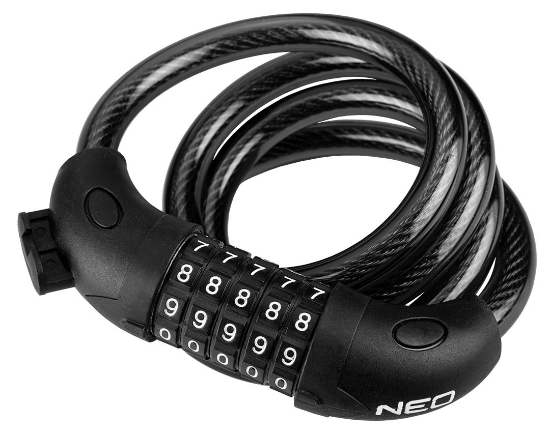 Замок протиугінний кодований Neo Tools, 120ммх12мм, чорнийфото