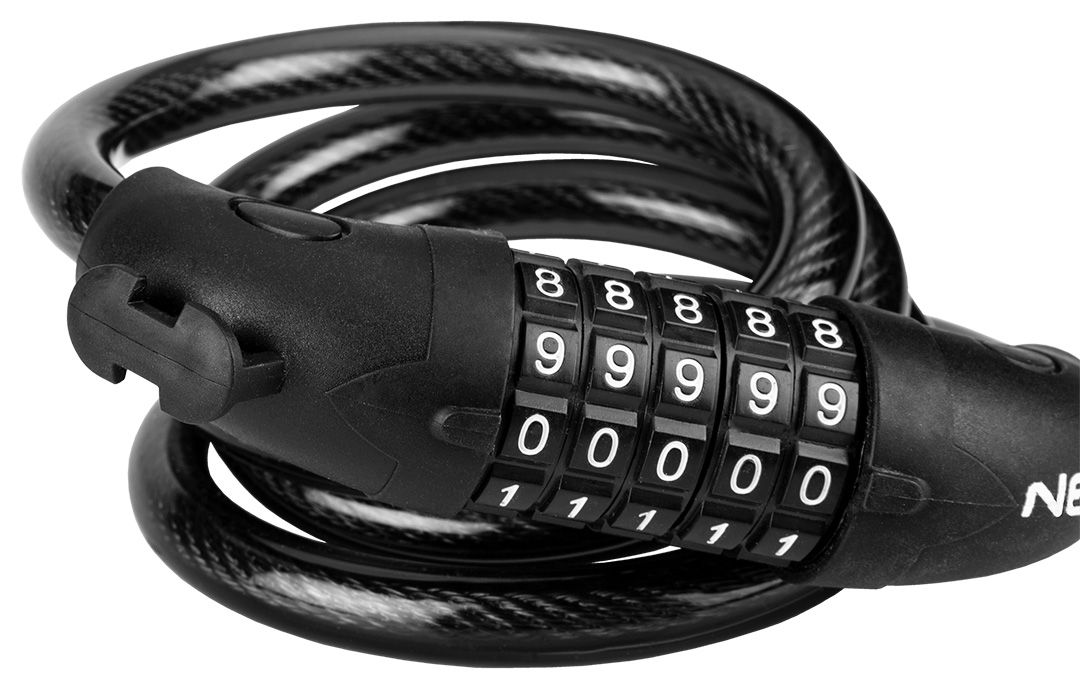 Замок протиугінний кодований Neo Tools, 120ммх12мм, чорнийфото