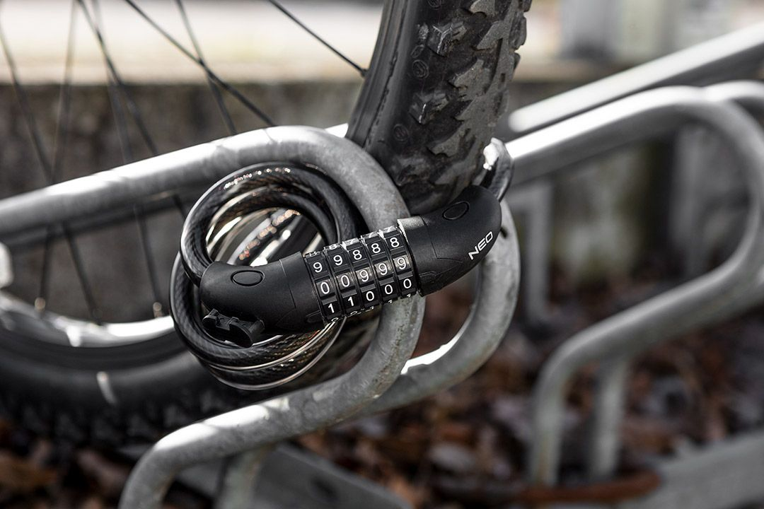 Замок протиугінний кодований Neo Tools, 120ммх12мм, чорнийфото