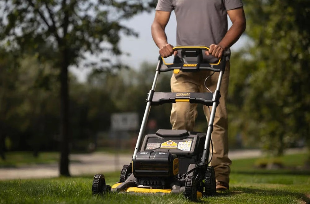 Газонокосилка аккумуляторная DeWalt 2х18В 53см 67л 25-102мм 28кг без АКБ и ЗУ фото 4